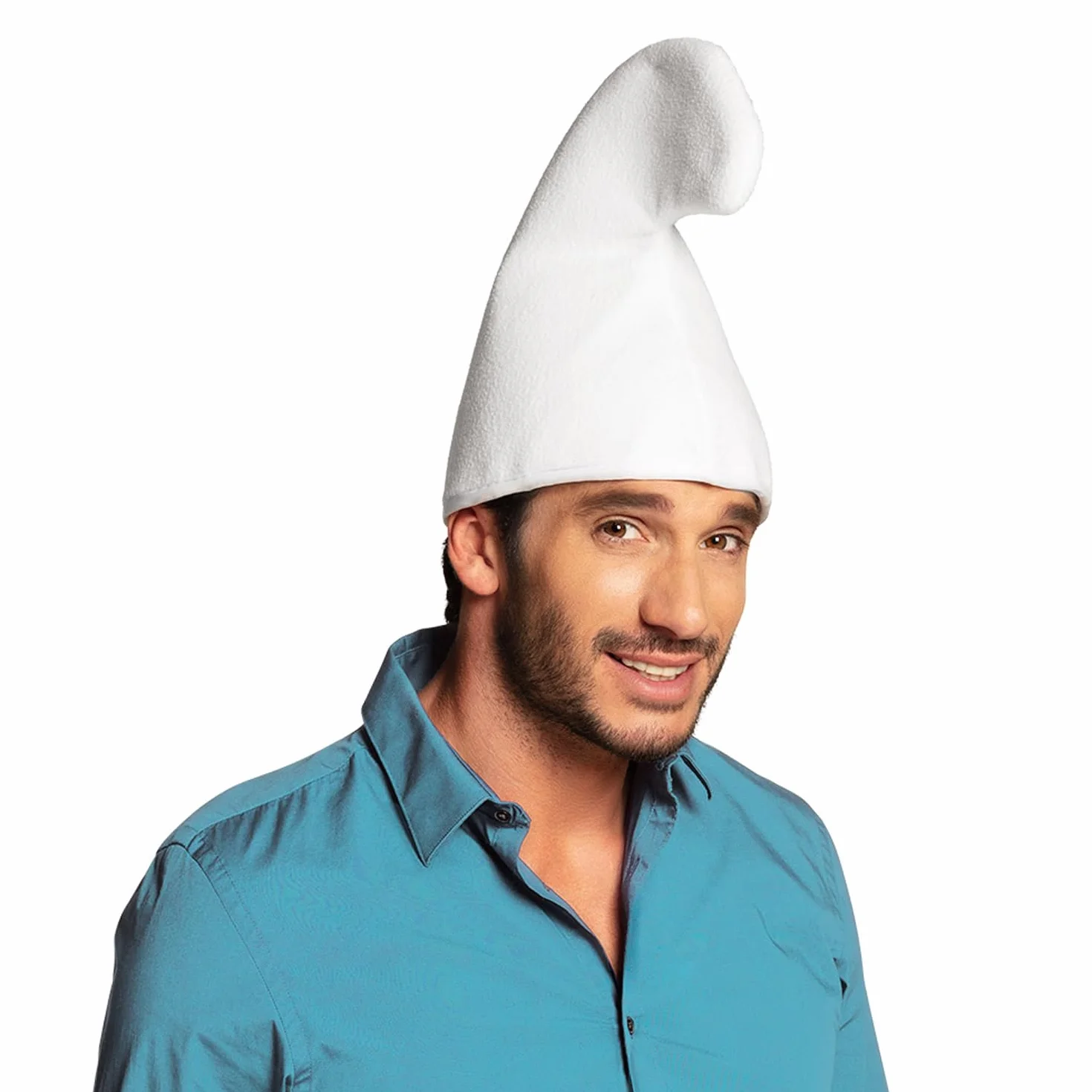 Boland 01354 - filcowa czapka krasnoludkowa, biała, unisex, kapelusz, czapka, bajka, gnom, kostium, karnawał, impreza tematyczna