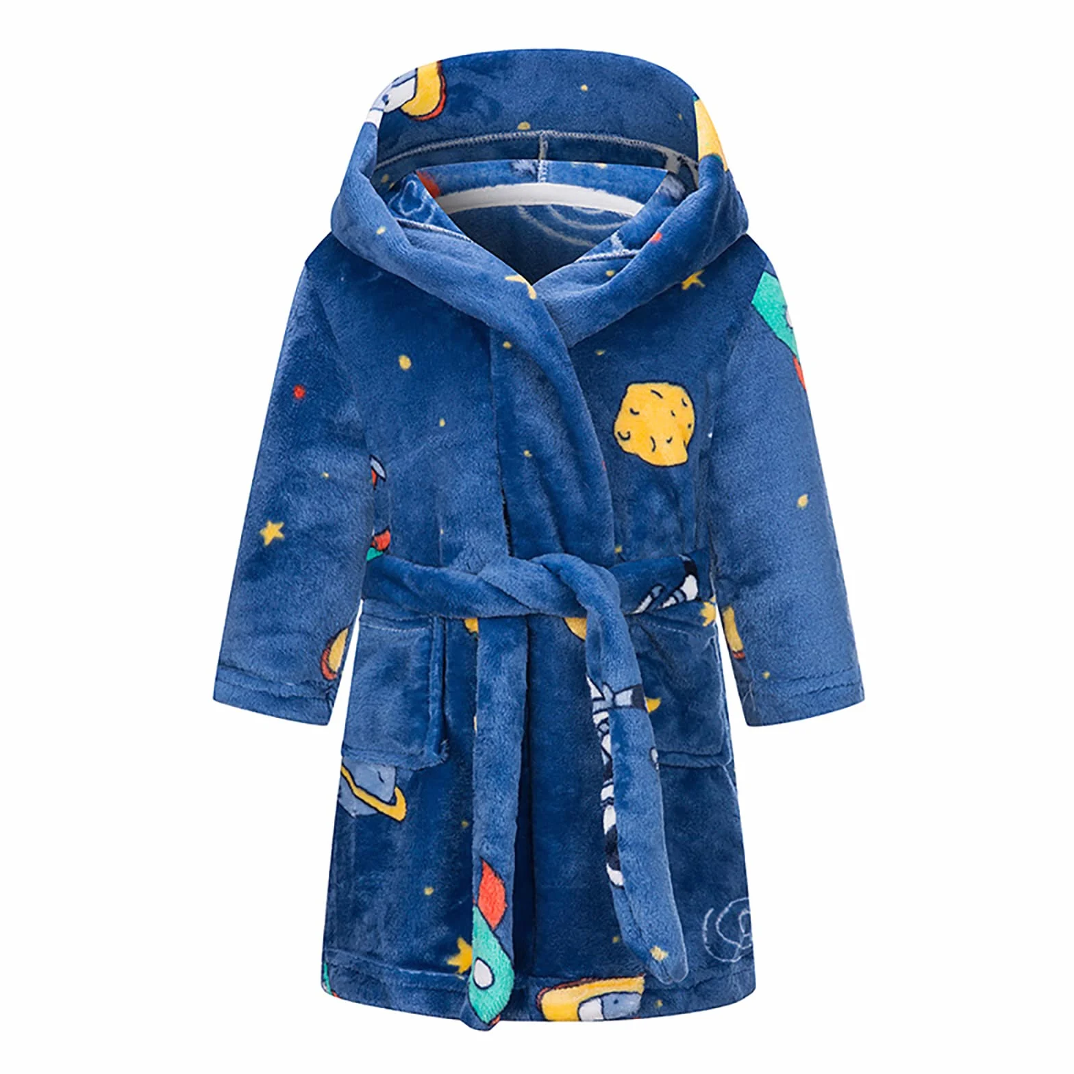 Szlafrok chłopięcy dziewczęcy unisex dziecięcy szlafrok miękki flanelowy szlafrok polarowy dla dzieci w wieku 1-12 lat