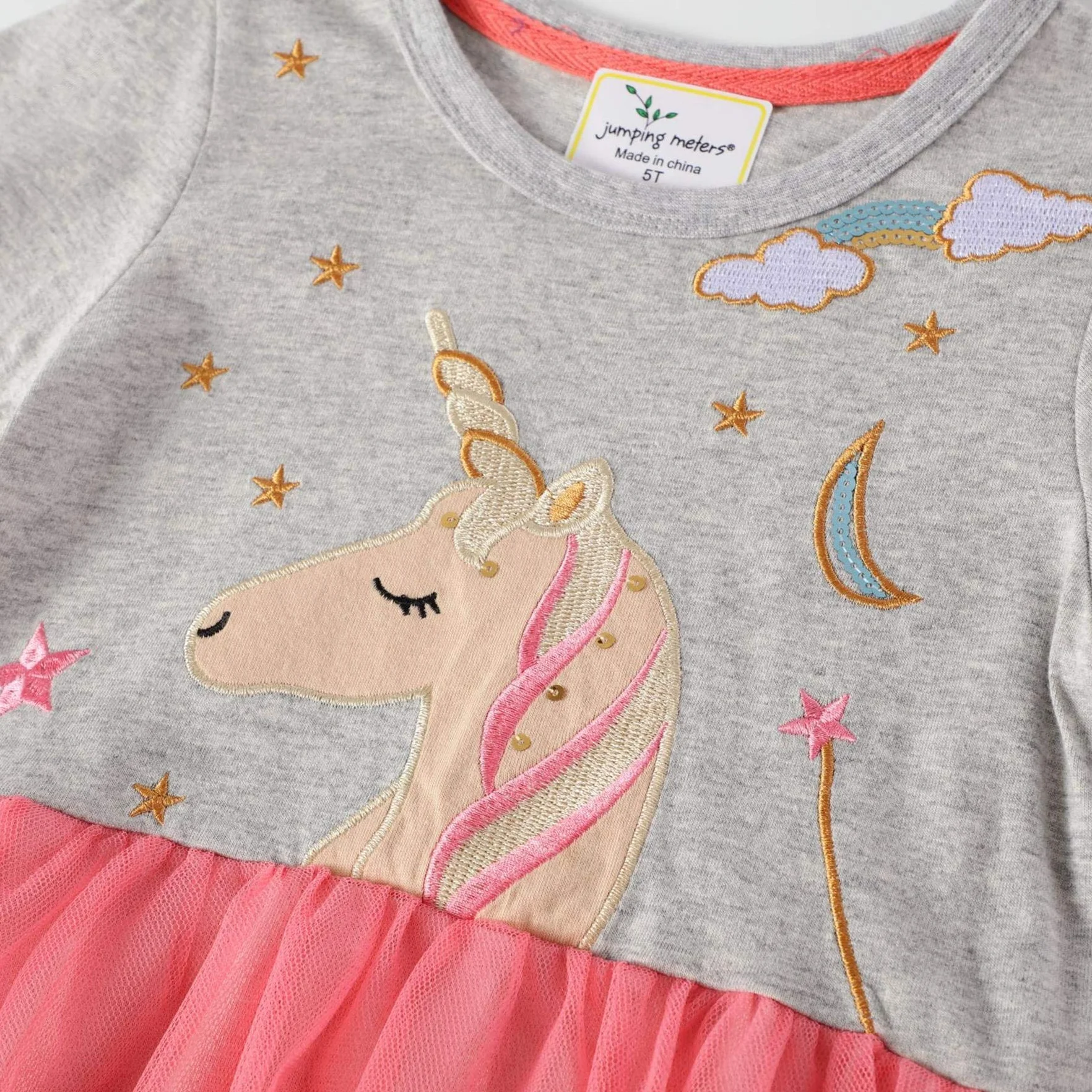 Dziewczęce sukienki z bawełny rozm. 80-134 - krótki rękaw jednorożec na czas wolny t-shirt sukienki dla dziewczynek
