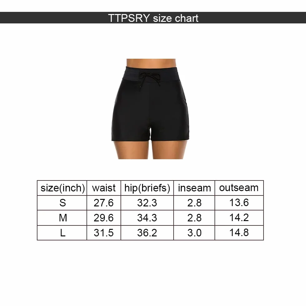 Damskie letnie spodnie bikini szorty kąpielowe z wysokim stanem szorty tankini krótkie spodenki kąpielowe