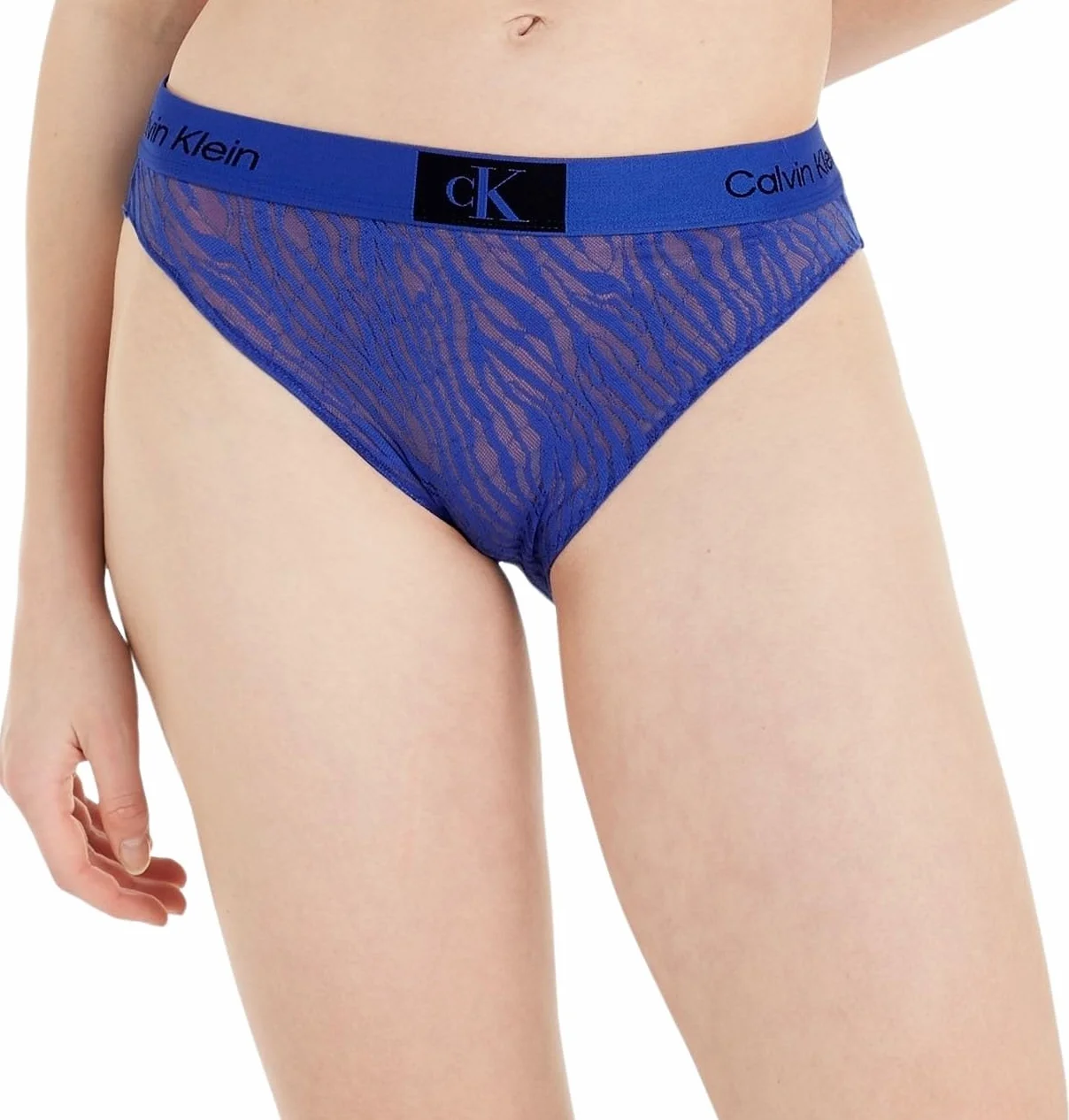 Calvin Klein Damskie bikini z wysokim stanem, olśniewający niebieski, M, niebieski (Dazzling Blue), M