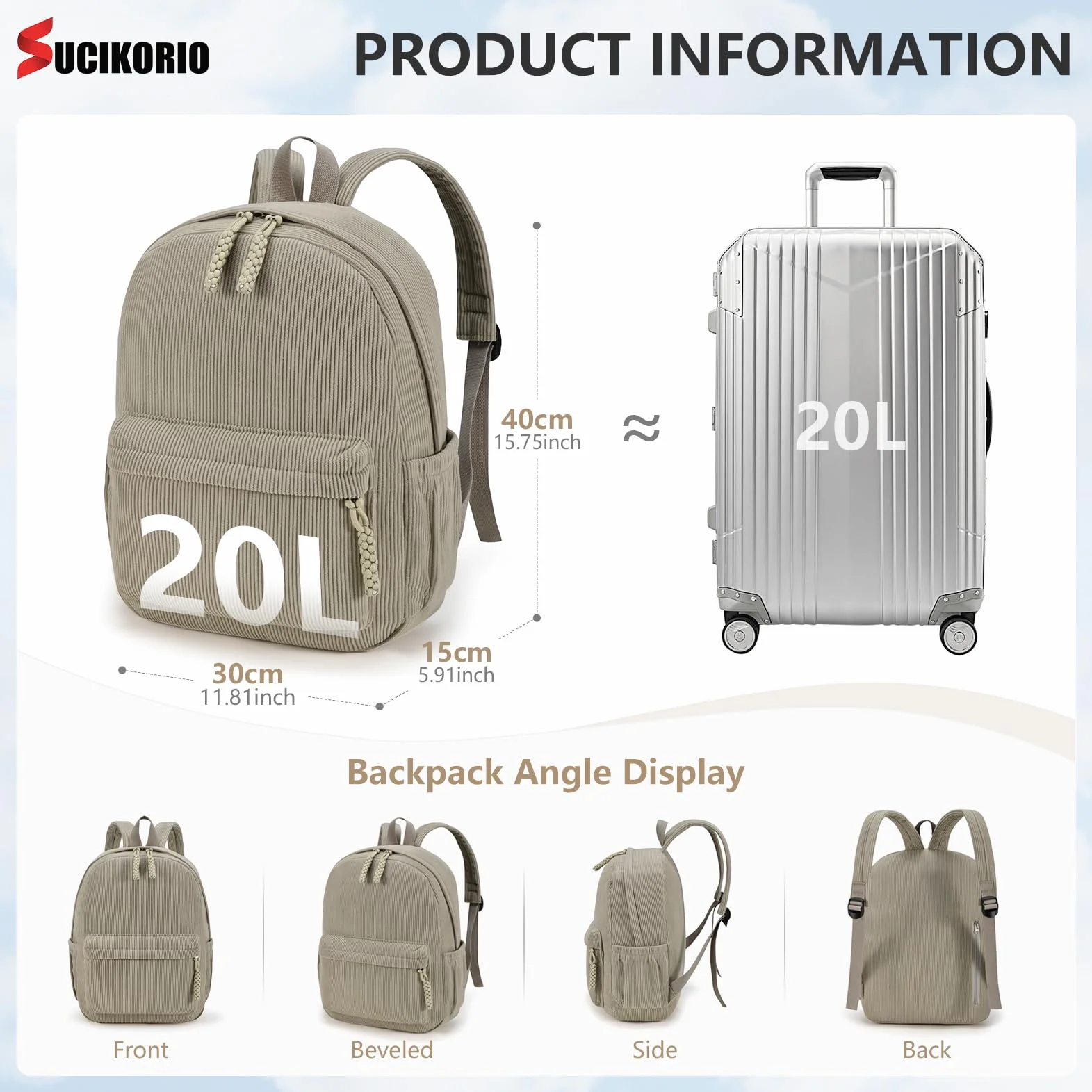 40x30x10cm Plecak Podróżny Dla Lufthansa, KLM, British Airways I Jet2, Bagaż Podręczny Do Podróży Lotniczych, Wodoodporna Torba Podręczna, Elegancki Plecak Do Codziennego Użytku, Unisex