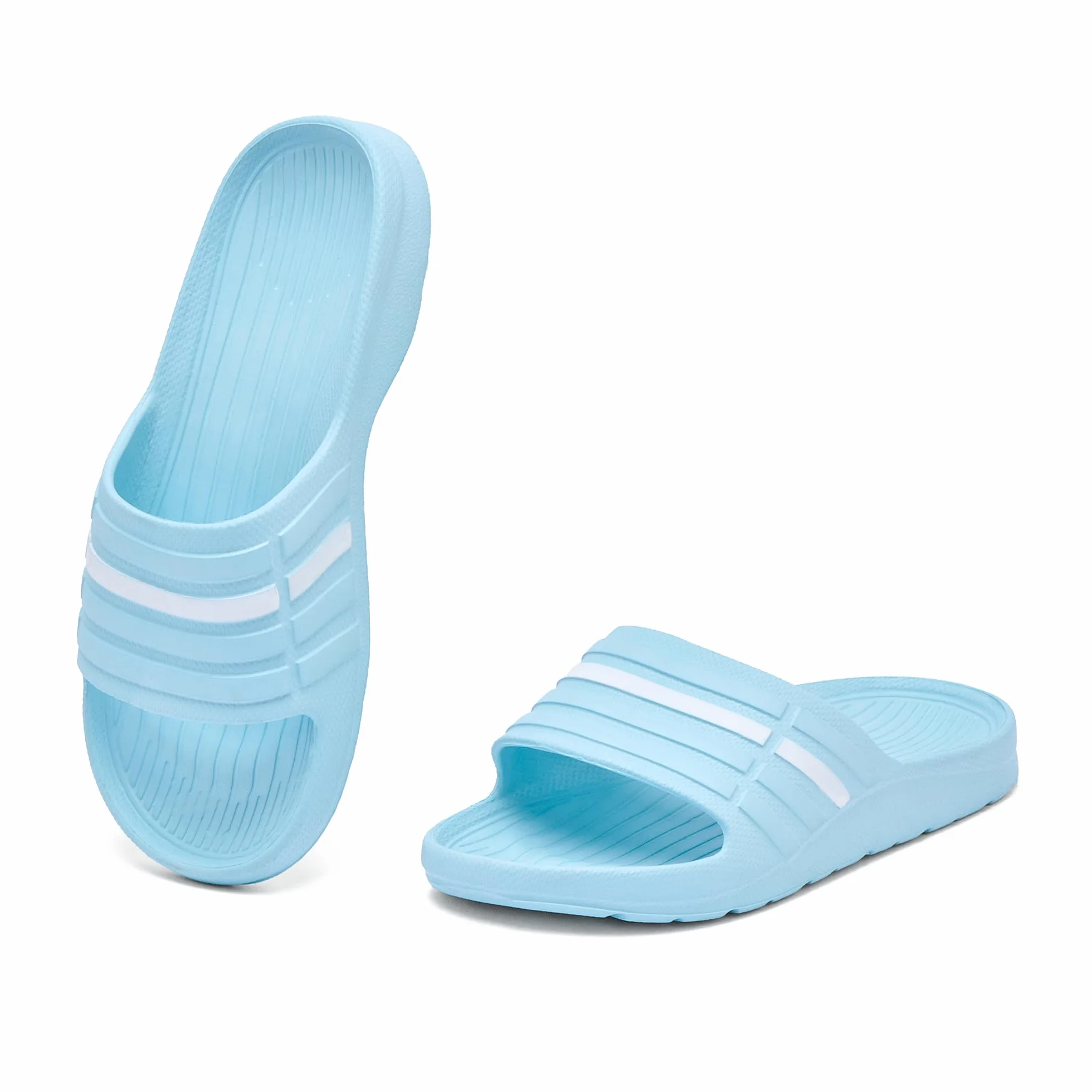JOMIX Damskie buty kąpielowe, na lato, antypoślizgowe klapki 100% EVA, lekkie klapki kąpielowe płaskie klapki