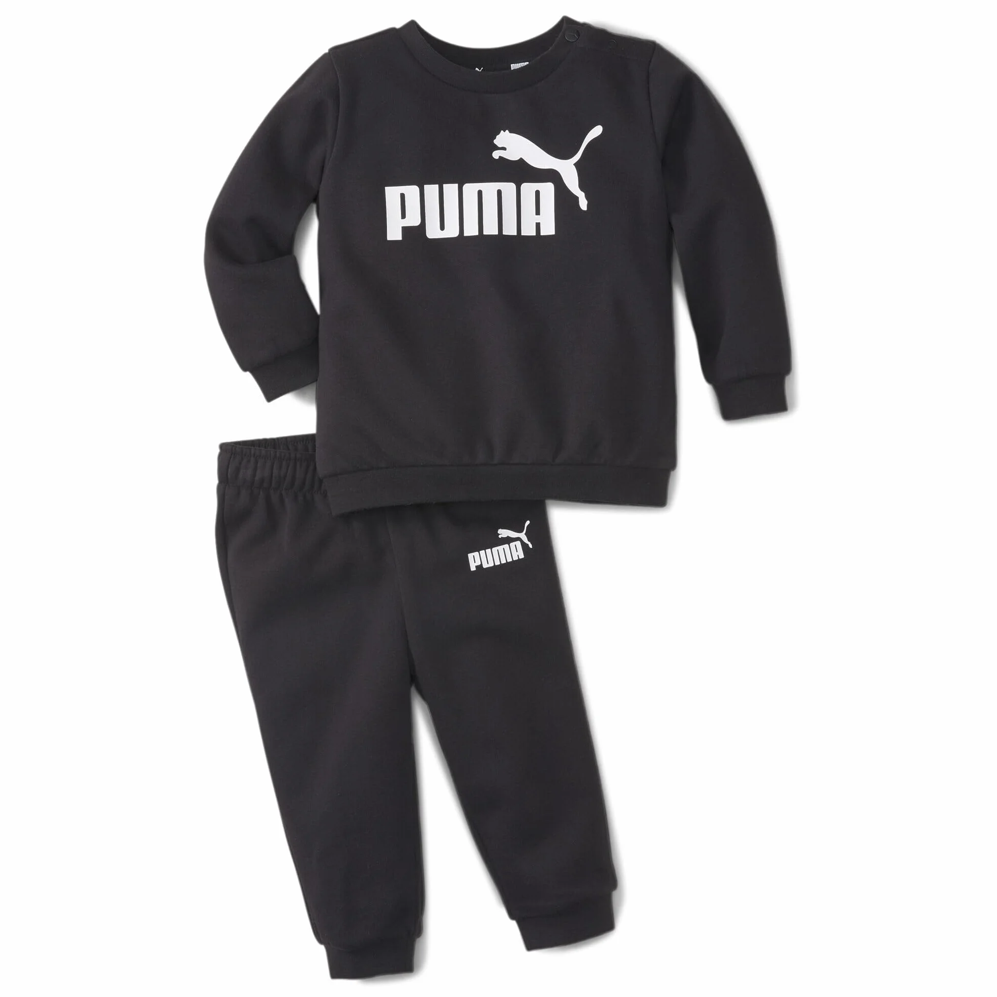 PUMA Minicats ESS Crew Jogger FL, Cotton Black, 104