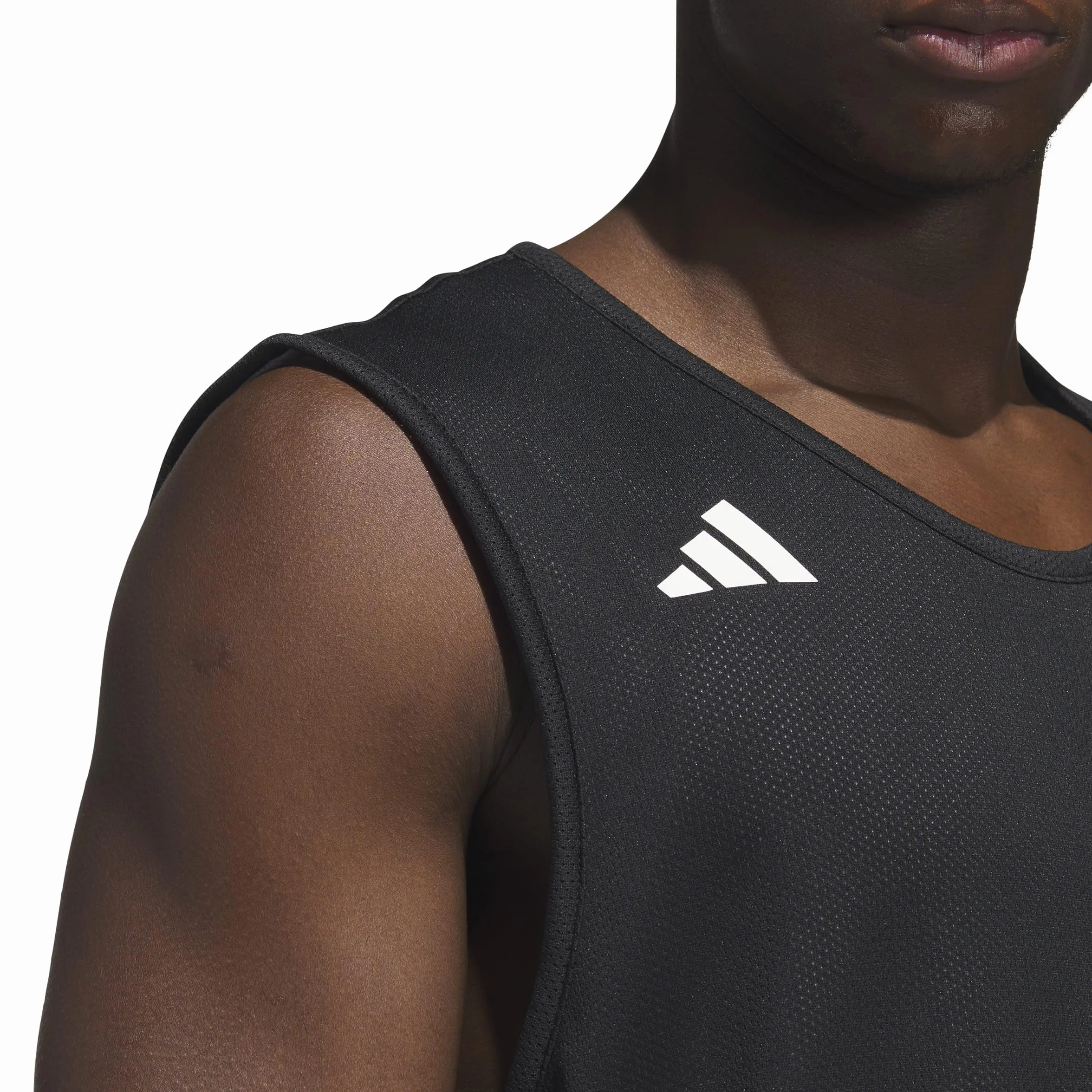 adidas Mezczyzni M Everyday Pro Bball Jersey Shirt, Black/White, L