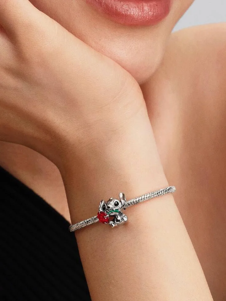 Pandora Charm 794378C01 Stitch różowy kryształ