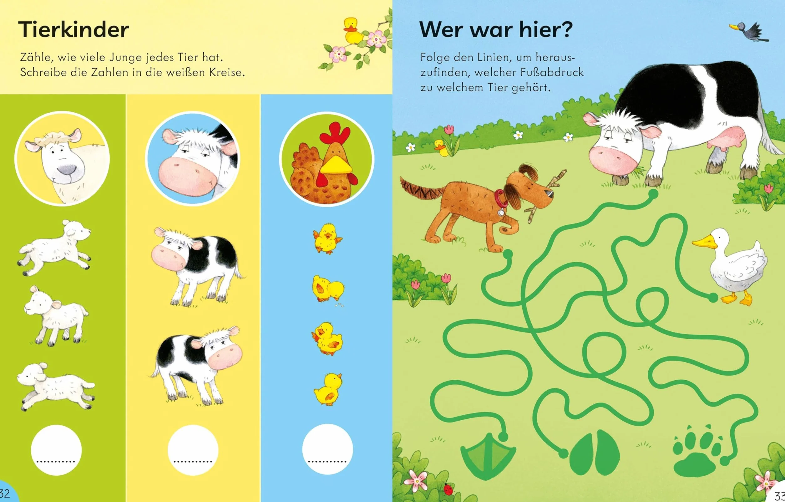 Mein Alles-drin-Mitmachbuch: Auf dem Bauernhof: Rätsel, Ausmalseiten, Sticker, Aufstellfiguren, Puzzle und Domino-Spiel - vielfältige Beschäftigungen ... das Thema Bauernhof - für Kinder ab 4 Jahren