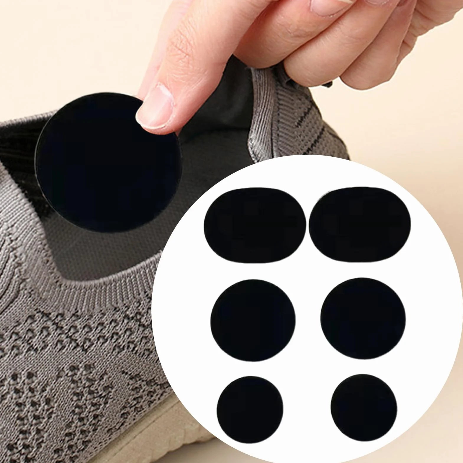 Naszywki na buty – 6 sztuk samoprzylepnych naklejek zapobiegających rozerwaniu palców, samoprzylepne akcesoria, ochrona butów, naszywka naprawcza do trampek, siatki, sportu, tenisa, pracy i wędrówek