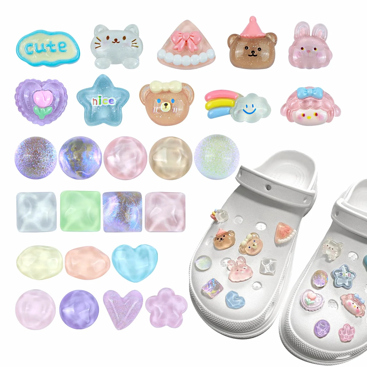 Zawieszka do Crocs, 26 sztuk zrób to sam zawieszki do butów, kreskówkowe zawieszki do butów, ozdobne szpilki, wiele stylów, kolorowe zawieszki do butów dla dziewczyn, kobiet, dorosłych