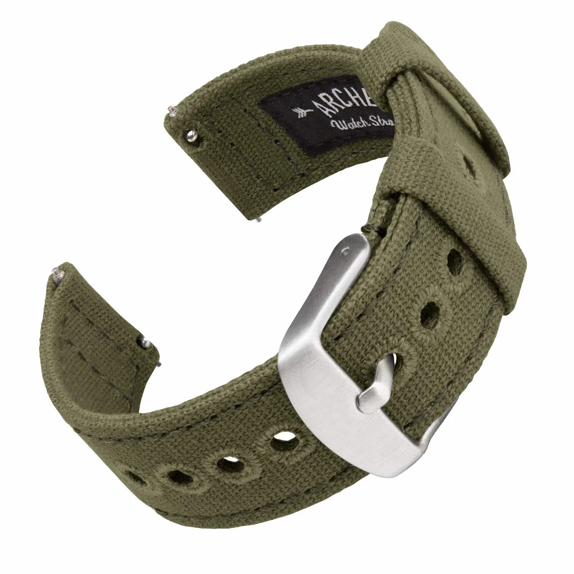 Archer Watch Straps - Materiałowa Bransoletka z Płótna do Zegarków Męskich i Damskich z Zapięciem - Różne Kolory