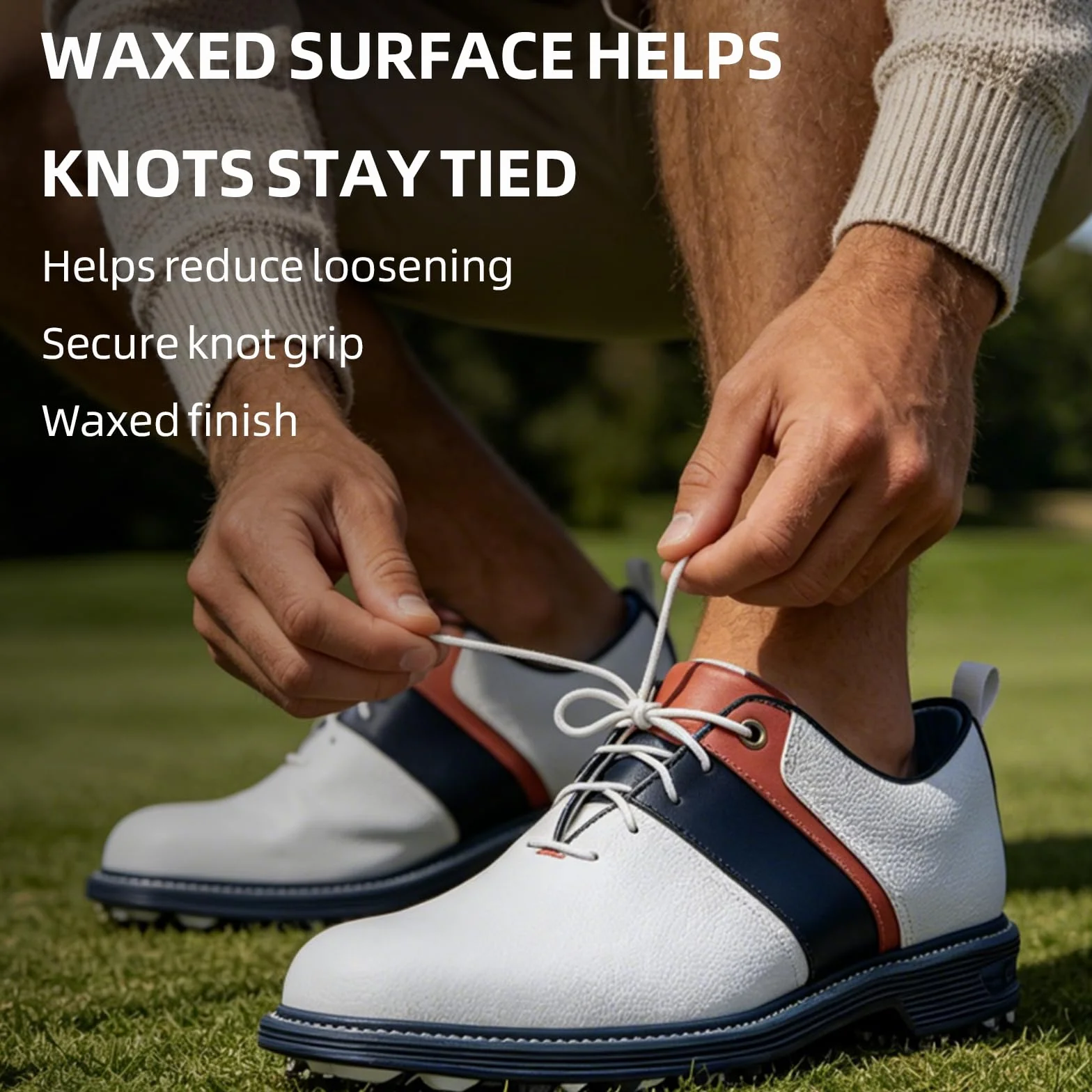 UamGlsob Woskowane cienkie okrągłe sznurowadła 3 mm, bawełniane sznurowadła Oxford do butów formalnych, butów golfowych i skórzanych butów