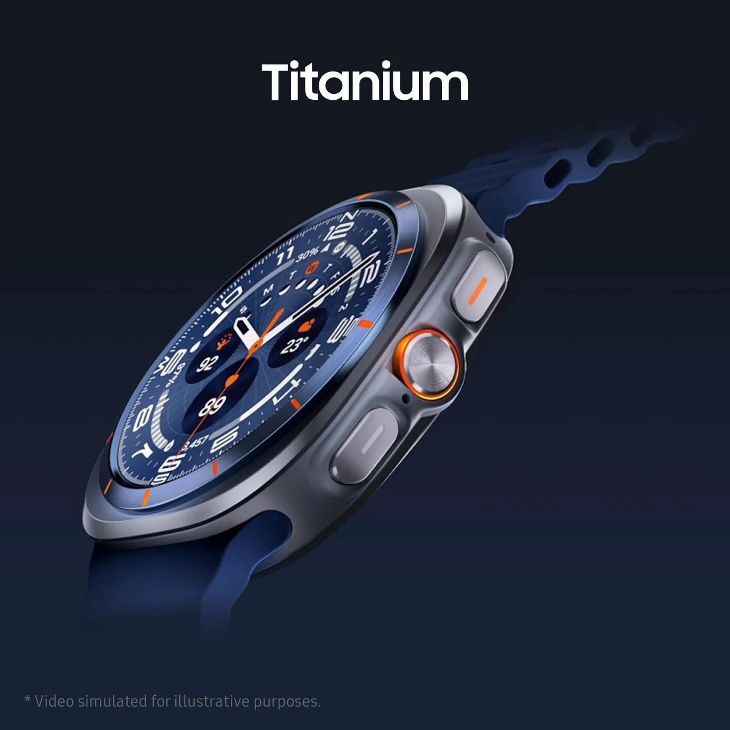 Samsung Galaxy Watch Ultra Smartwatch - wersja 2025, 47 mm, szary tytanowy, LTE (wersja CAD i) - trwała tytanowa obudowa, konstrukcja poduszki, szybki przycisk, monitorowanie zdrowia oparte