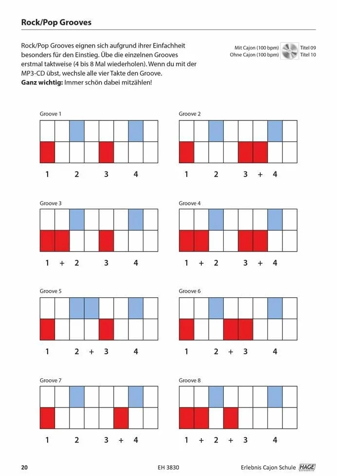 Erlebnis Cajon Schule (mit MP3-CD): Der schnelle und einfache Einstieg ins Cajonspiel!Ohne Vorkenntnisse tolle Grooves spielen - Fu¨r alle Altersstufen!