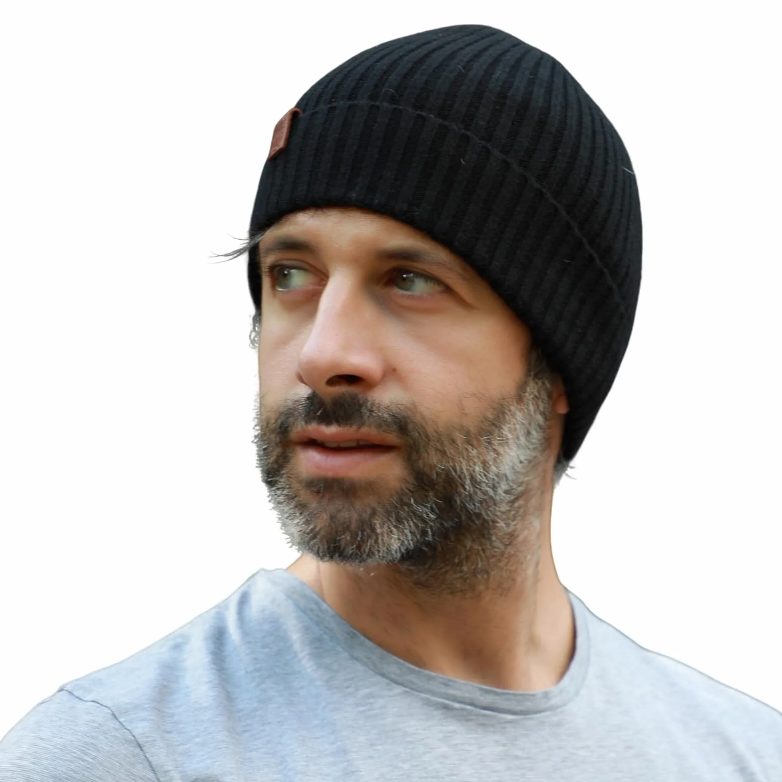 TOP-EX Czapka beanie unisex, w 100% z wełny merynosów, ciepła czapka zimowa z podszewką polarową, uniseks i elastyczna, idealna do biegania i golfa, miękka czapka z dzianiny