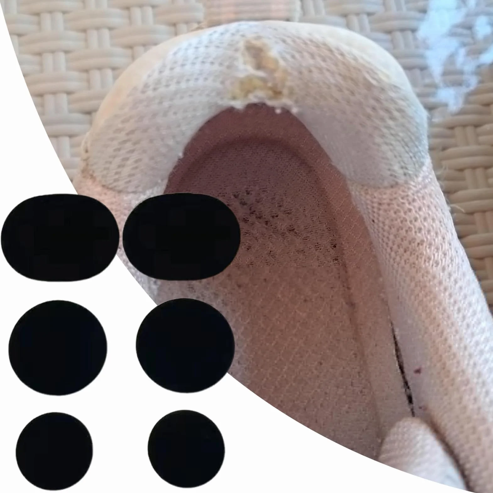 Naszywki na buty – 6 sztuk samoprzylepnych naklejek zapobiegających rozerwaniu palców, samoprzylepne akcesoria, ochrona butów, naszywka naprawcza do trampek, siatki, sportu, tenisa, pracy i wędrówek