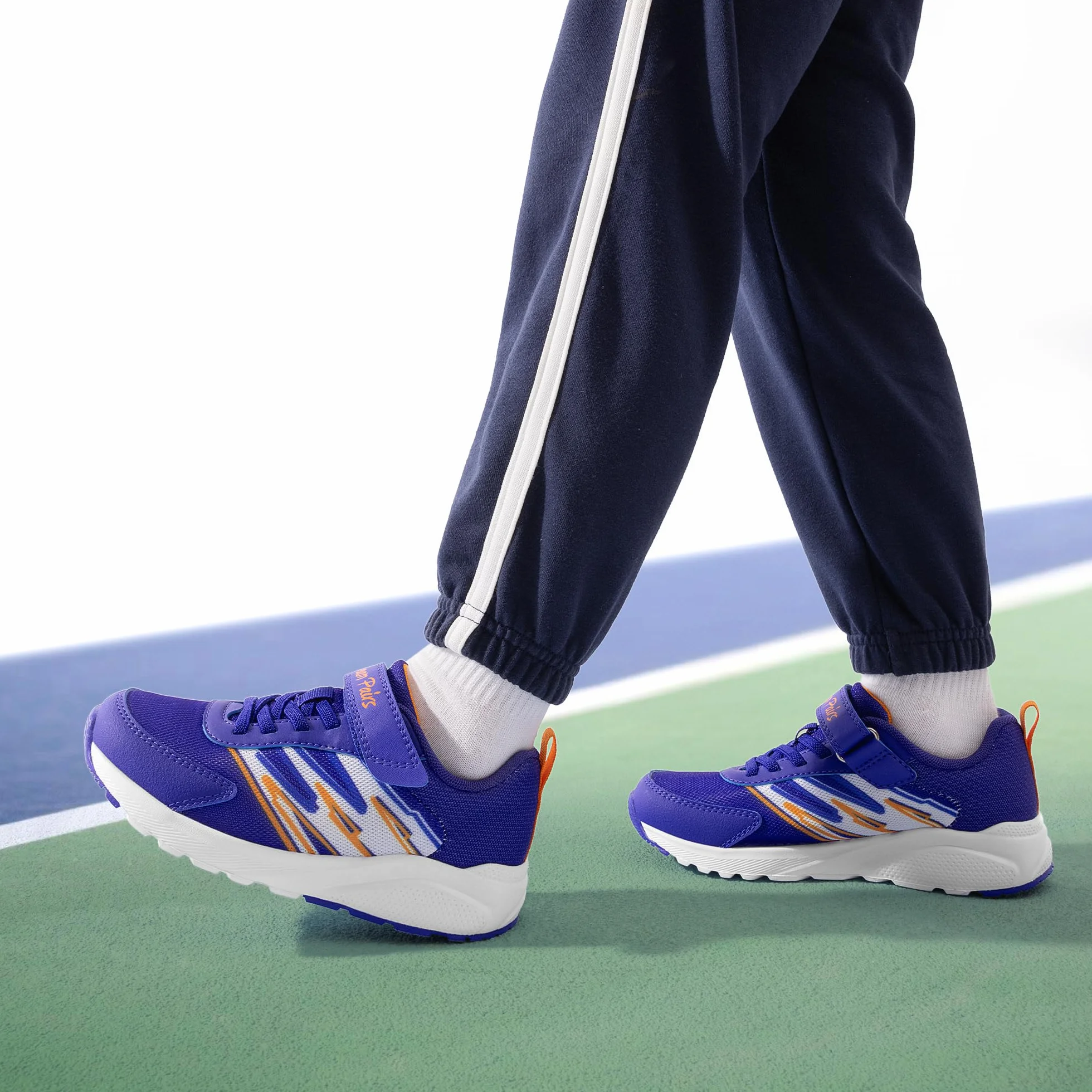 DREAM PAIRS Unisex Buty sportowe dla chłopców i dziewcząt z rzepem, tenisówki dla dzieci, obuwie sportowe, oddychające buty do biegania