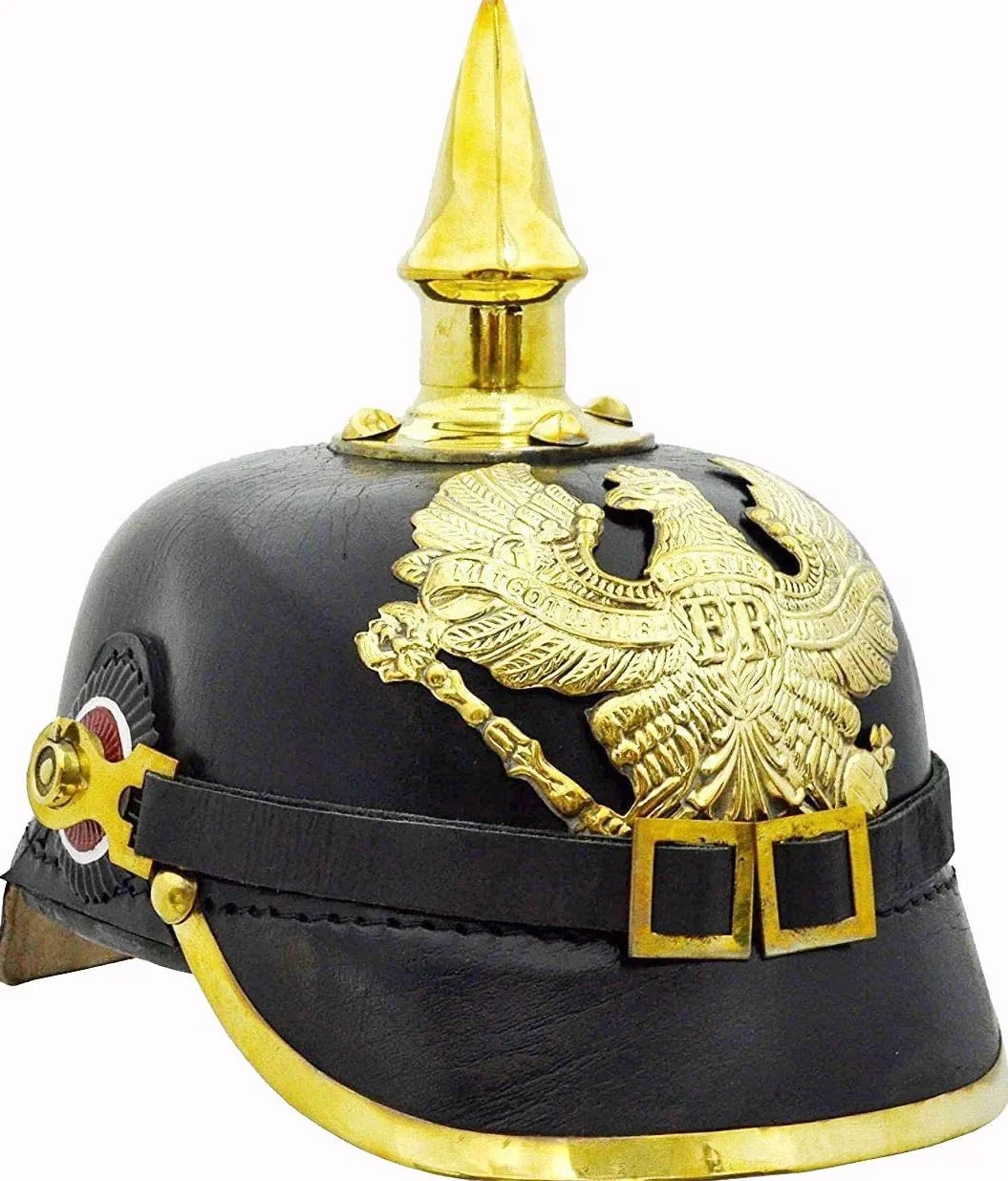 Niemiecki hełm mosiężny akcent pruski PICKELHAUBE hełm cesarski