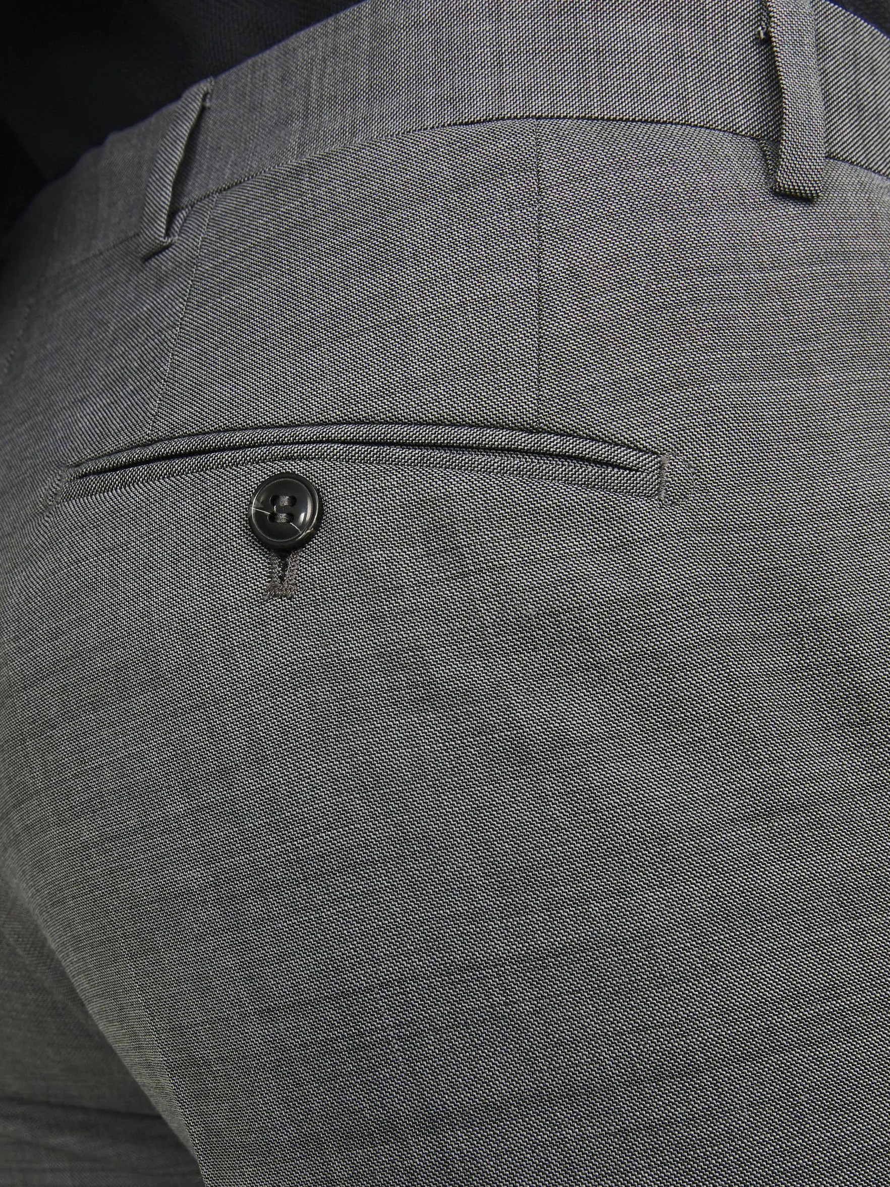 JACK & JONES PREMIUM Męskie spodnie do garnituru Jprsolaris Trouser Noos, jasnoszary melanżowy, 56 PL