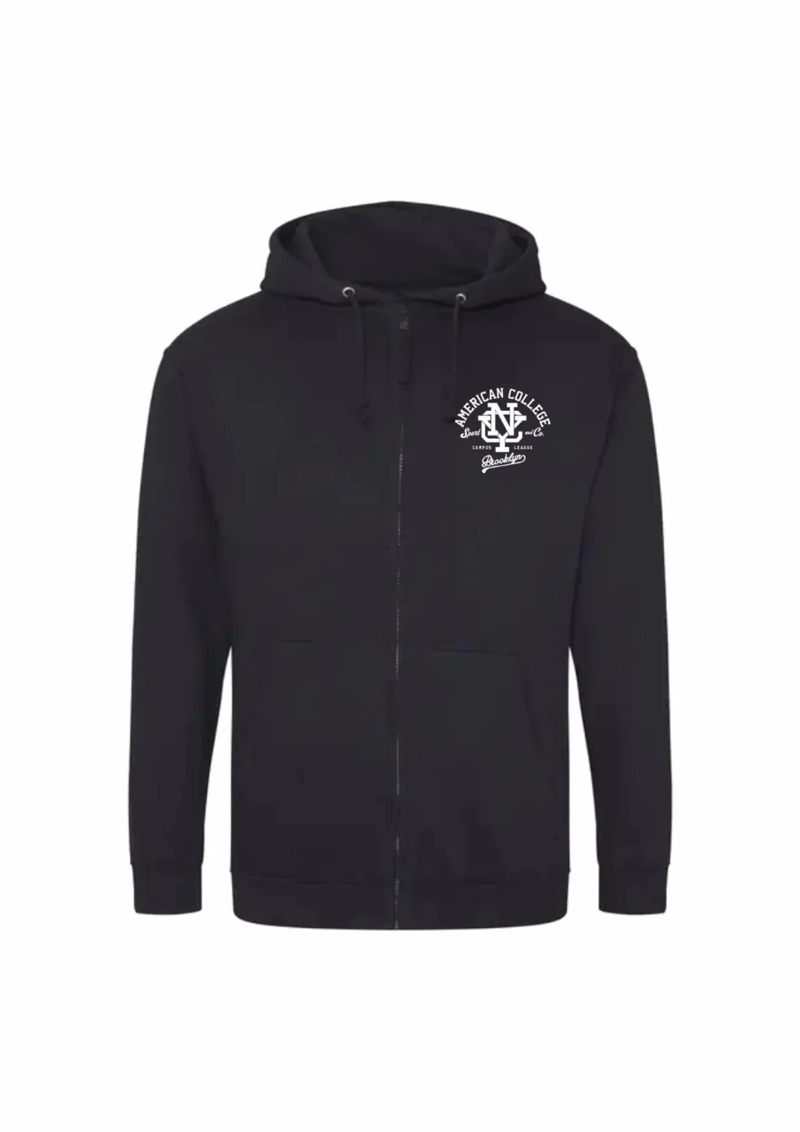 AMERICAN COLLEGE USA Bluza z kapturem sweter z nadrukiem ciepłe ubrania mieszane męskie i damskie na co dzień model ACSZW6 czarny M, czarny, M