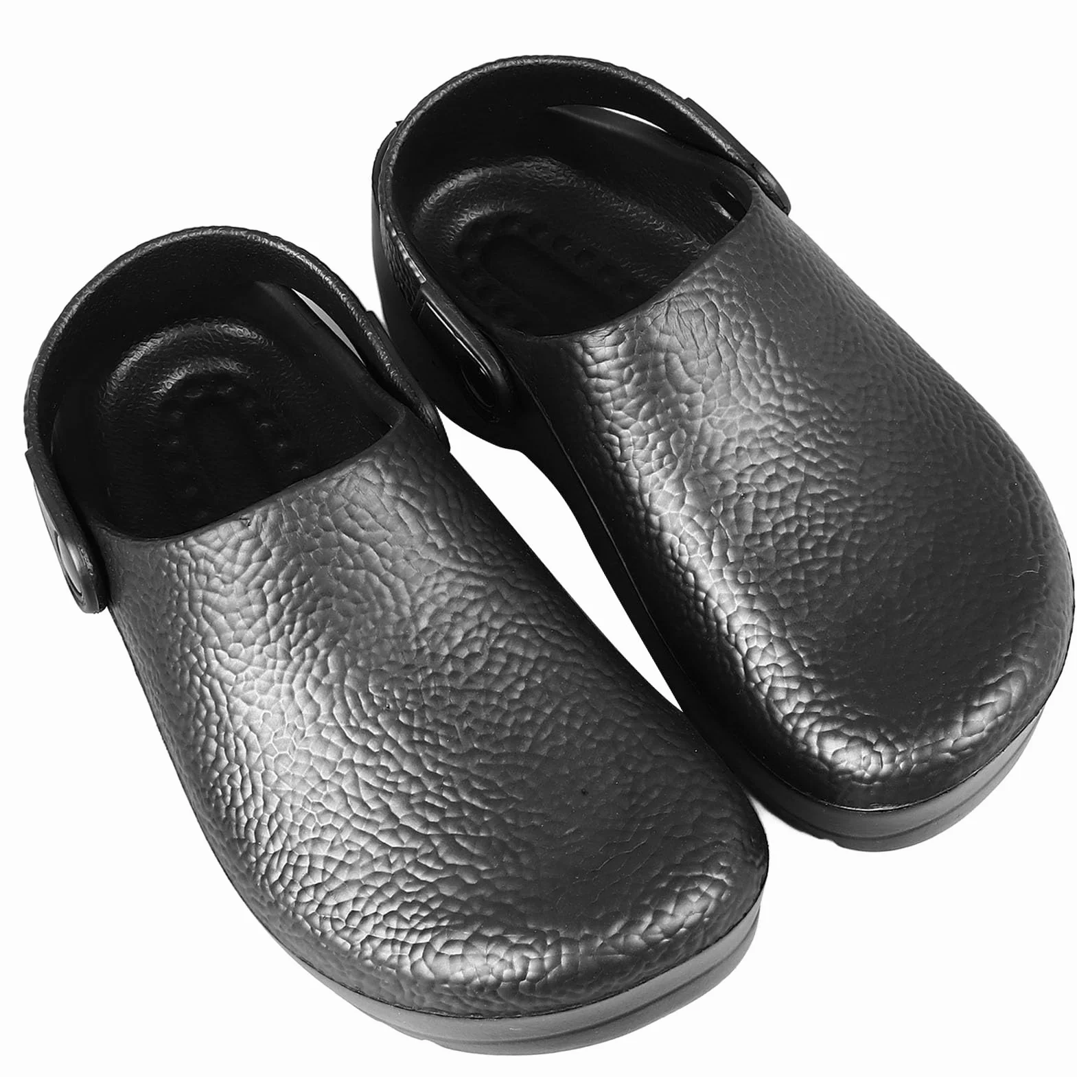 Qcwwy Letnie buty kuchenne, antypoślizgowe, bez pleców, guma EVA, czarne buty robocze dla mężczyzn, oddychające, do kuchni, dla pielęgniarek
