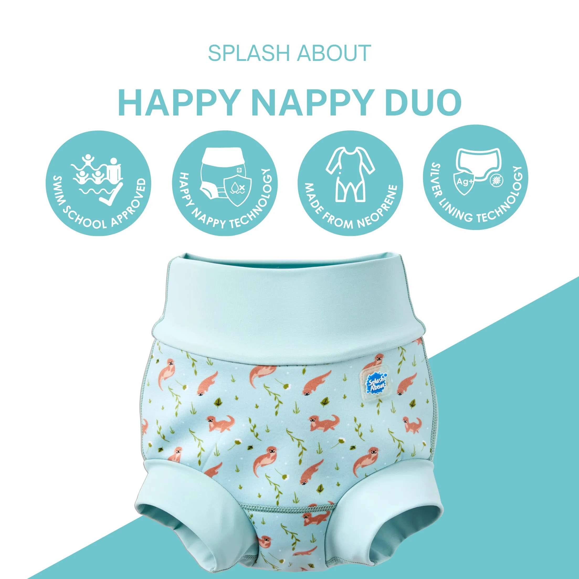 Splash About Happy Nappy Duo, Playful Otters, 12-24 miesięcy, Zabawne wydry, 12-24 miesi?cy