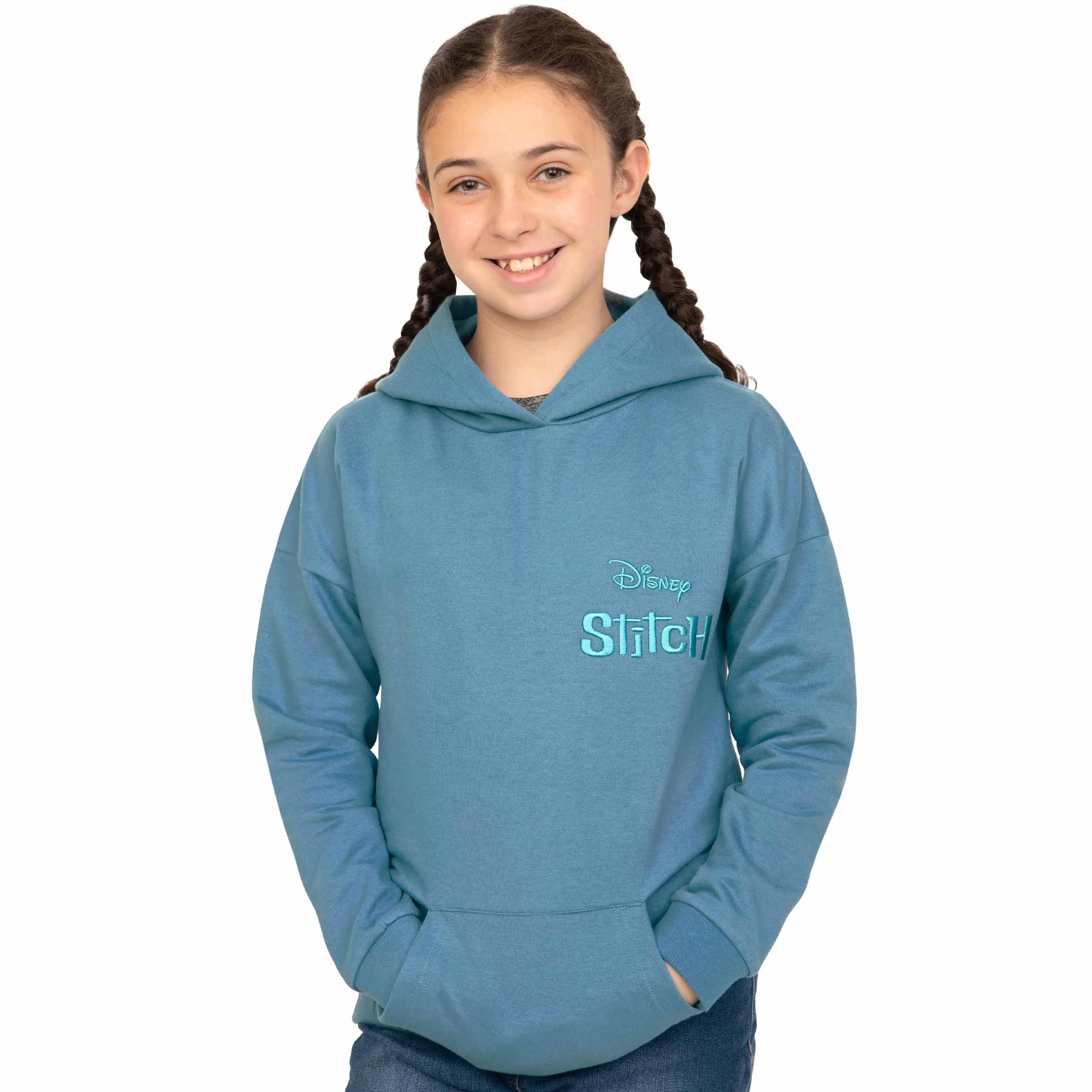 Disney Bluza Z Kapturem Lilo I Stitch, Długa Bluza Dziecięca, Sweter Stitch Z Uszami 3D, Bawełniana Odzież Dla Dziewczynek