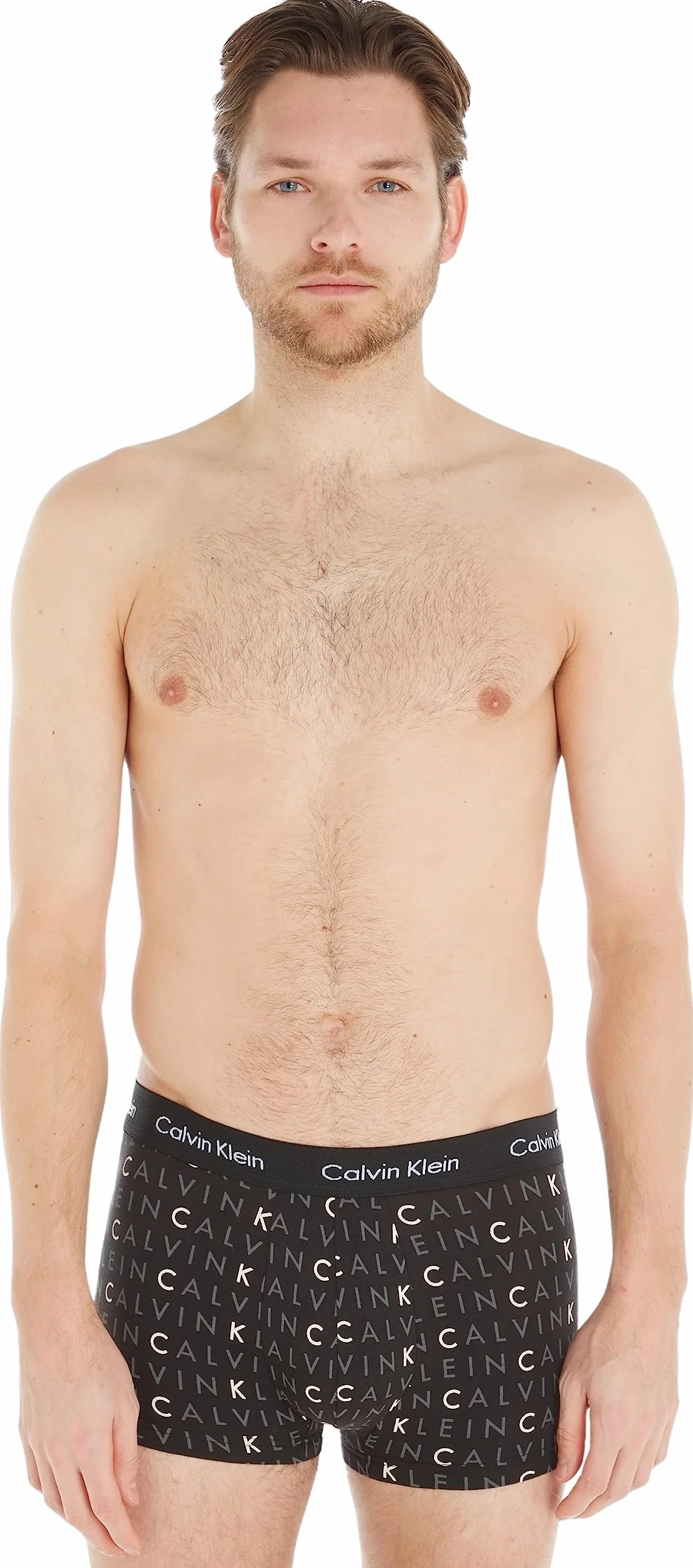 Calvin Klein 3P Low Rise Trunk Bokserki (szorty) Mężczyźni, Czarny/szary Heather/Subdued Logo, L
