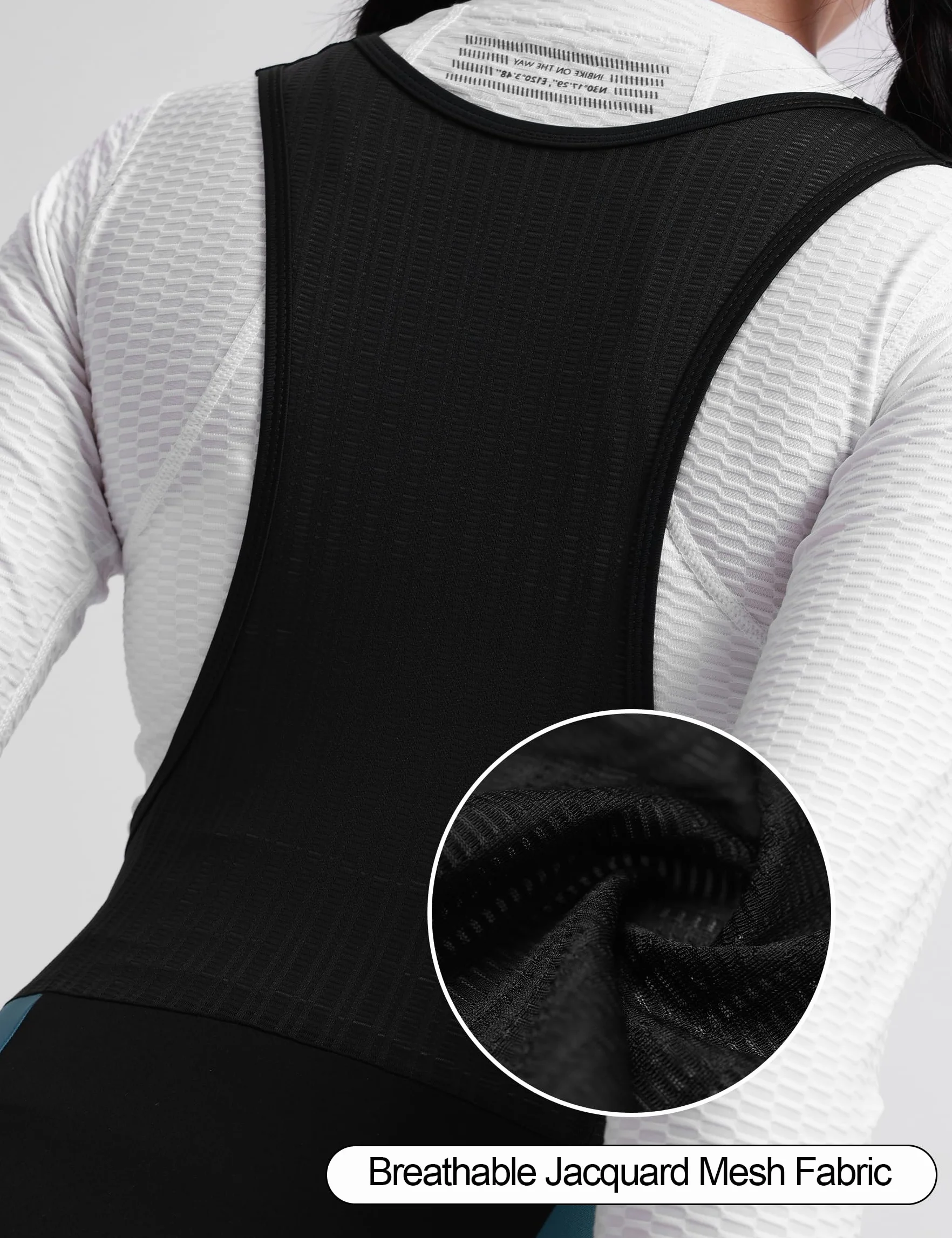 INBIKE Spodnie rowerowe Bib Bib, spodnie rowerowe, damskie, długie, zimowe, termiczne, wyściełane, z kieszeniami, polarowe, odblaskowe logo, oddychające, elastyczne, wygodne