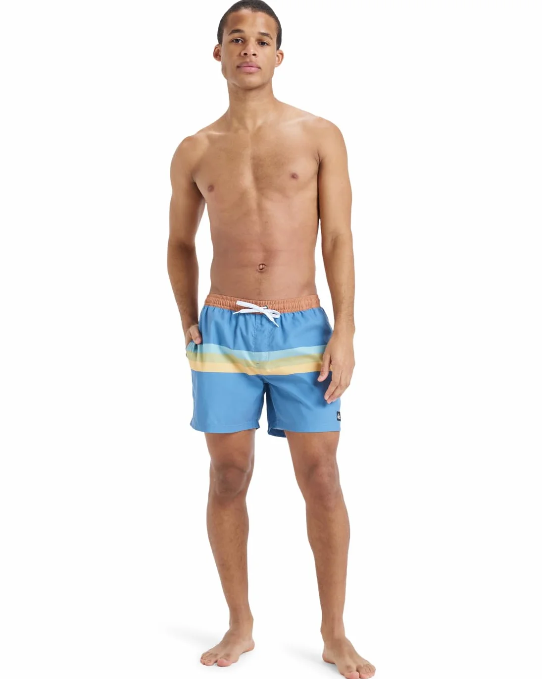 Quiksilver Boardshorts EVERYDAY STRAIGHT VOLLEY 15 męskie niebieskie L, Coronet niebieski pasek retro, L