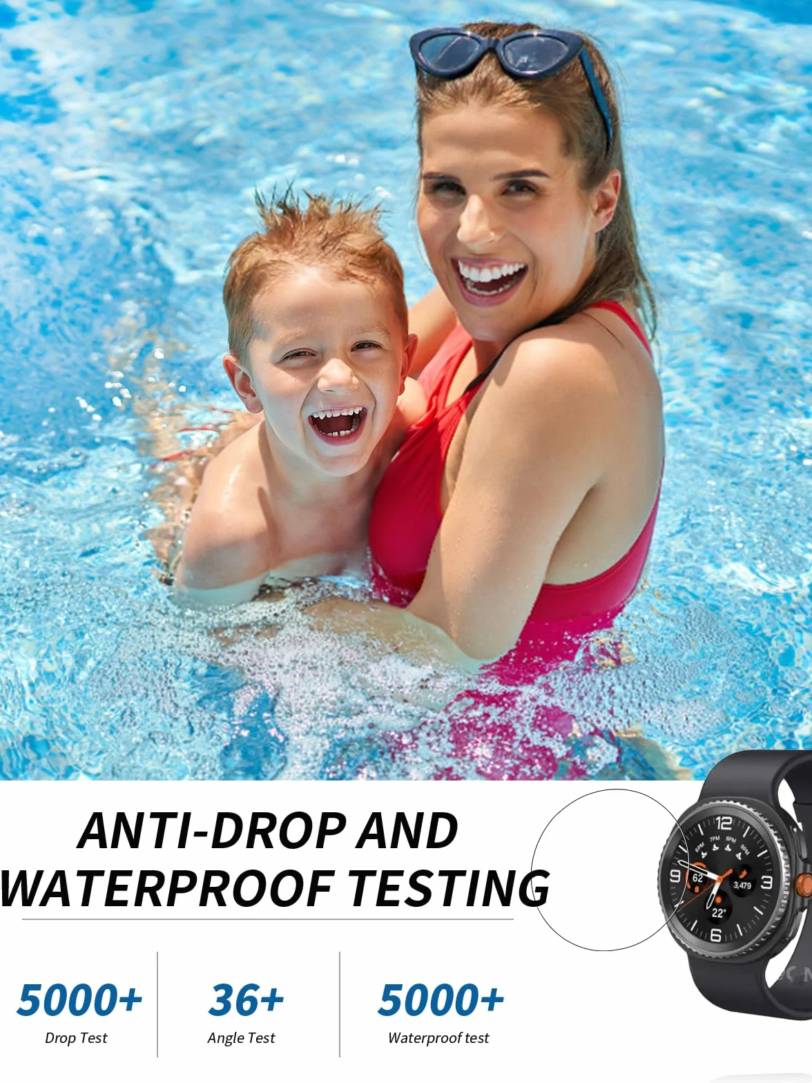 (3 sztuki) folii ochronnej do zegarka Samsung Watch 8 40 mm, folia ochronna na wyświetlacz z hartowanego szkła, wysoka rozdzielczość, odporna na zarysowania, wrażliwa na dotyk, twardość 9H