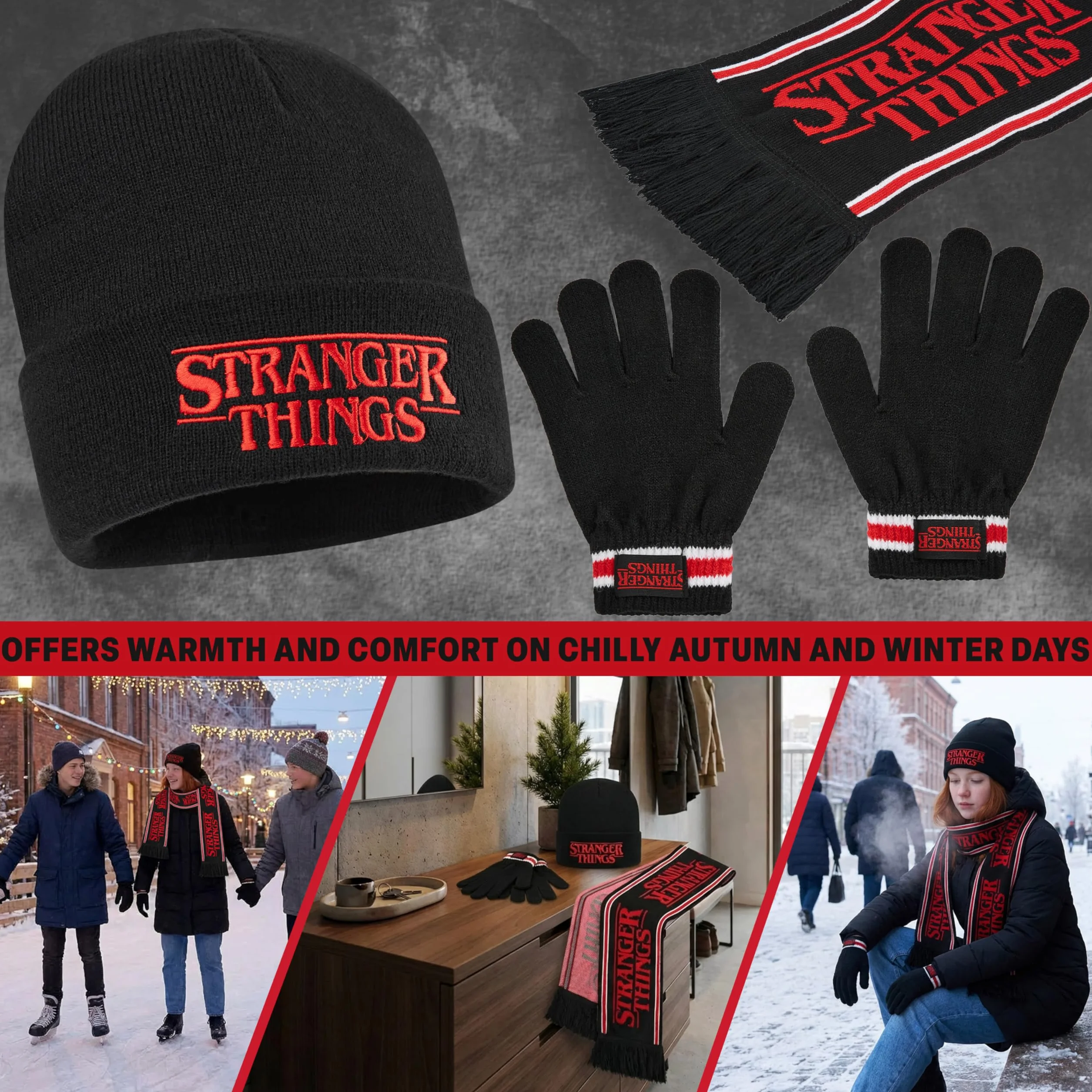 Stranger Things Zestaw zimowy dla dzieci