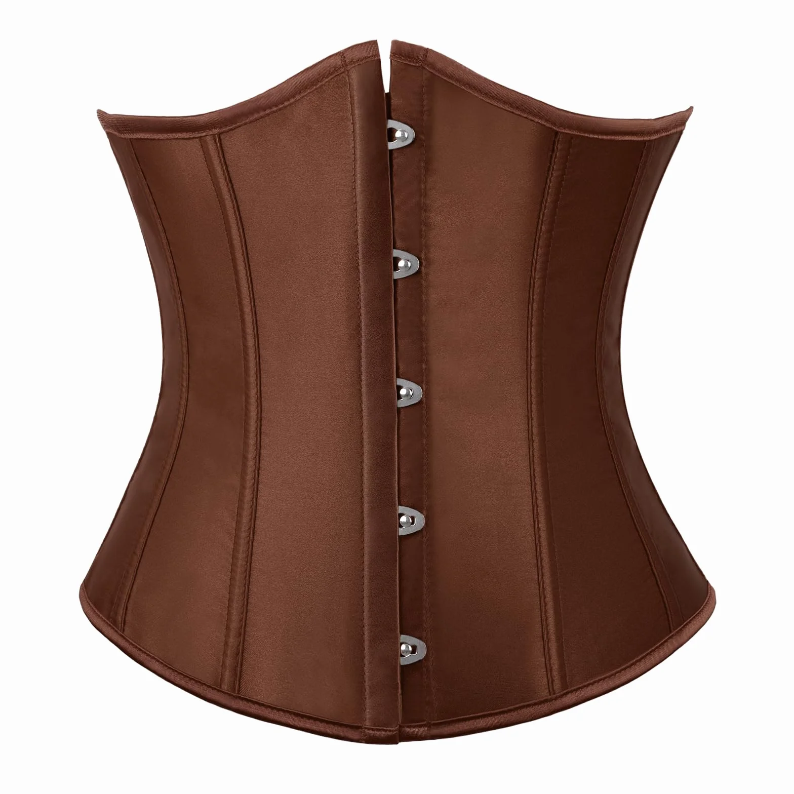 TRIWORKS Gorset damski gorset gorset pod biustem satynowy Lace Up Waist Cincher na Halloween i karnawał XS-6XL
