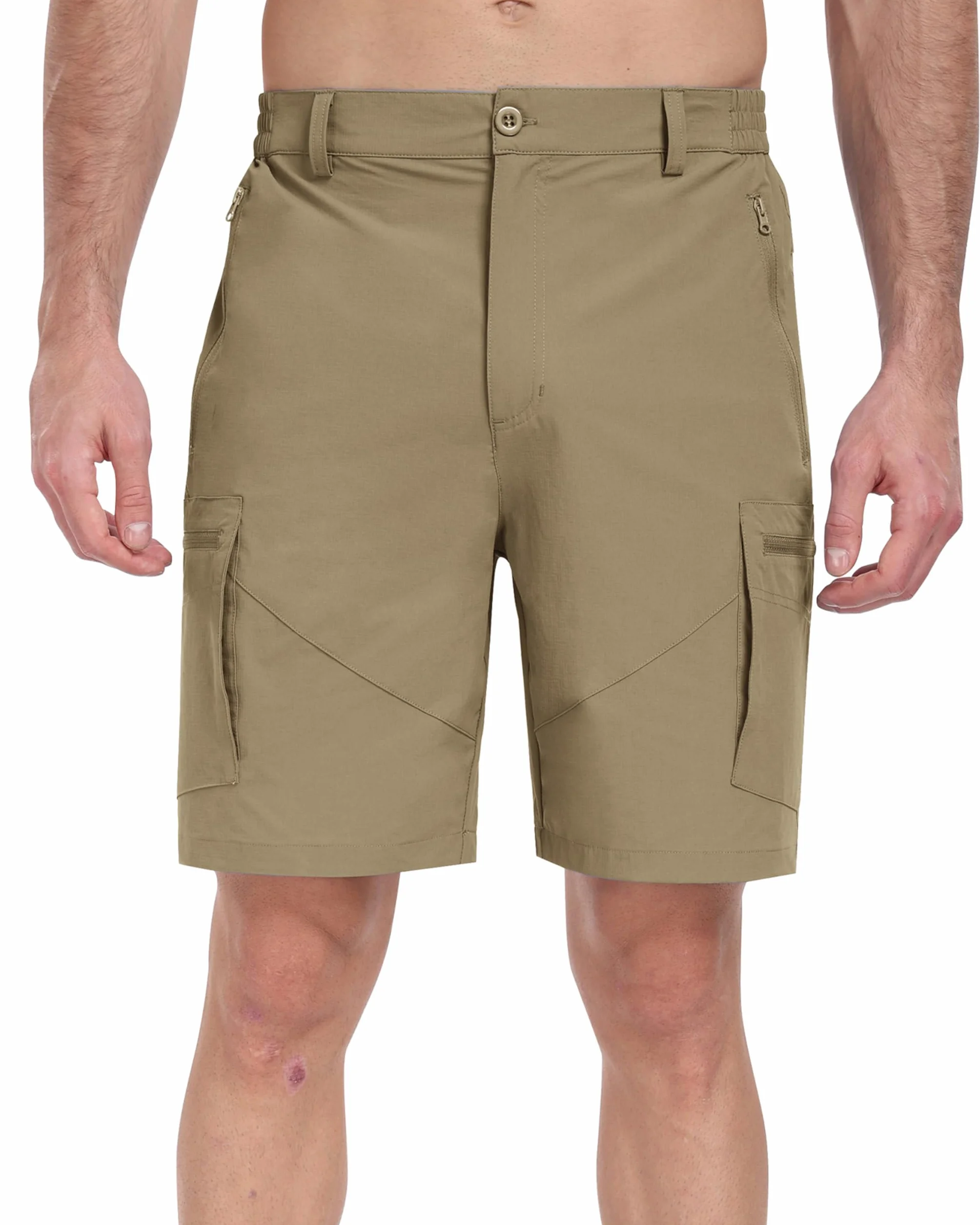 MoFiz Krótkie spodenki męskie, cargo, outdoorowe, na lato, lekkie, szybkoschnące, do golfa, krótkie spodnie trekkingowe, spodnie sportowe, krótkie, z 5 kieszeniami