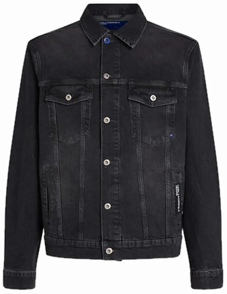 Karl Lagerfeld Jeans, Męskie, Regularna Kurtka Dżinsowa, Regular Fit, Szary, L