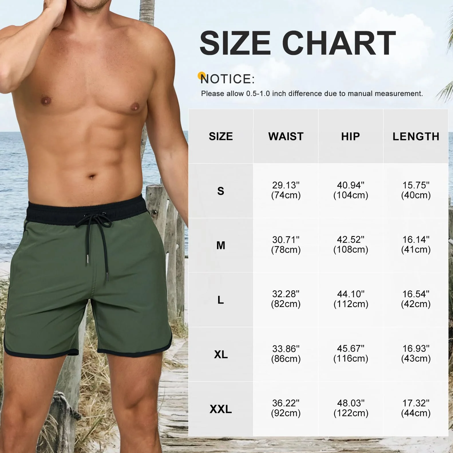 EDOTON Męskie kąpielówki kąpielowe regulowane szybkoschnące spodenki plażowe z kieszeniami jednokolorowy nadruk szorty kąpielowe S-XXL