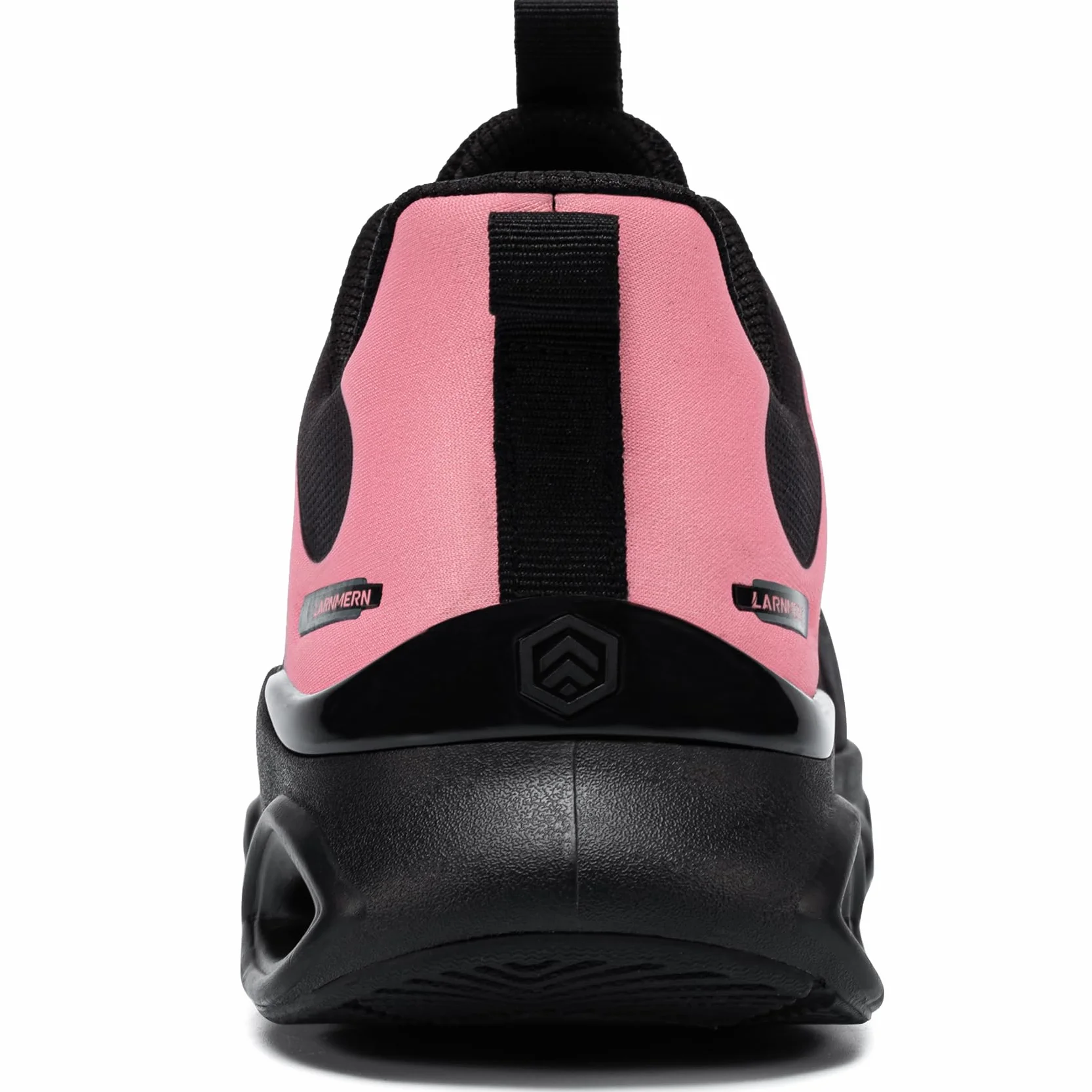LARNMERN Buty sportowe ze stalowym noskiem, męskie, ochronne, damskie, lekkie buty ochronne, amortyzacja, moda, oddychające, wygodne buty robocze, 35-40, Brzoskwiniowy Róż, 37 EU