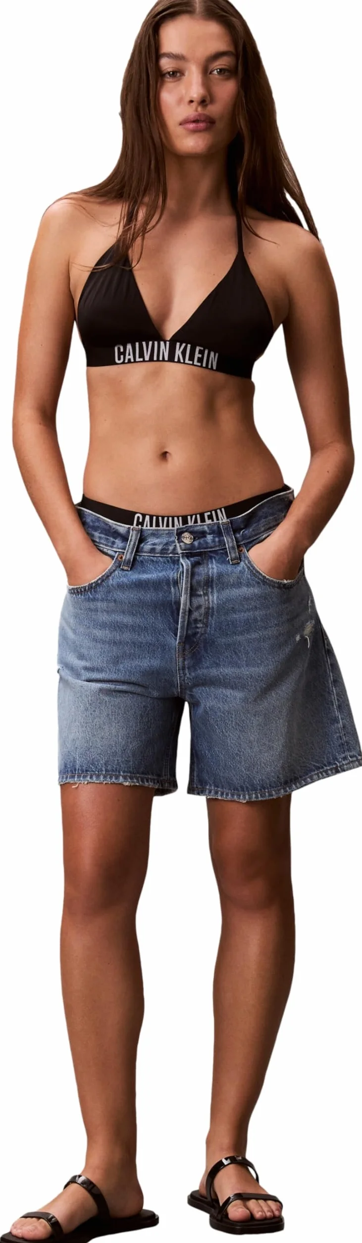 Calvin Klein Topy kąpielowe Kobiety Halter Triangle Lv00q61222 (1 w zestawie)