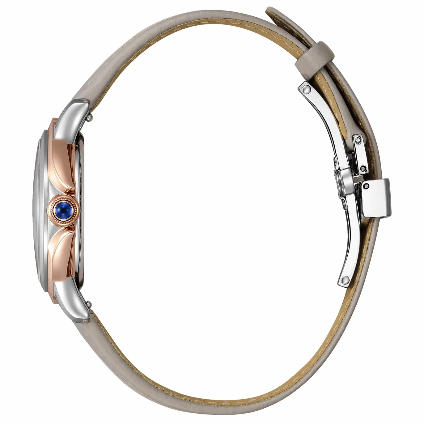 CITIZEN Zegarek damski Eco-Drive Solar ze skórzanym paskiem i cyframi rzymskimi