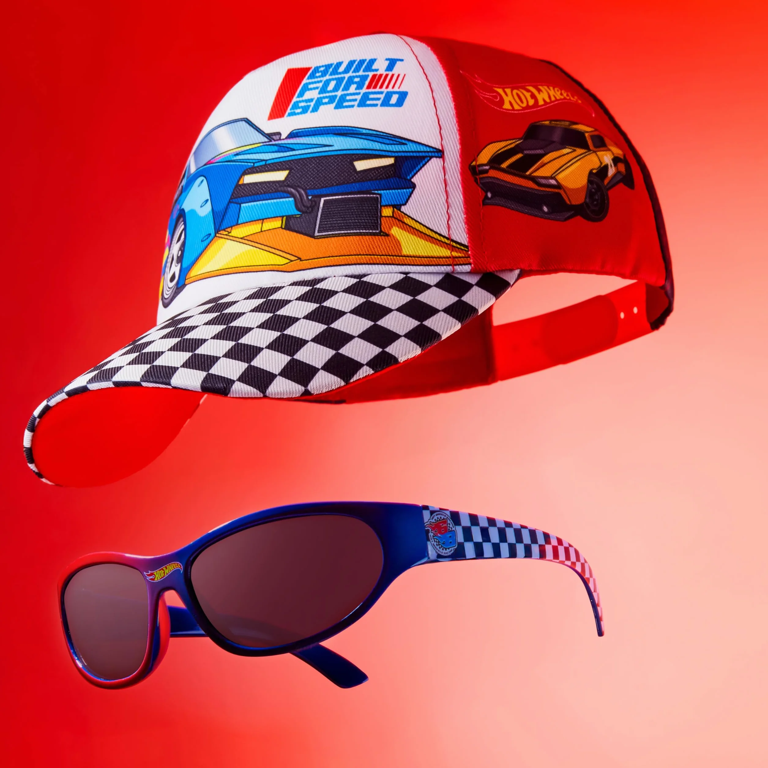 Get Trend Zestaw czapka baseballowa i okulary przeciwsłoneczne dla chłopców (wielokolorowe Hot Wheels)