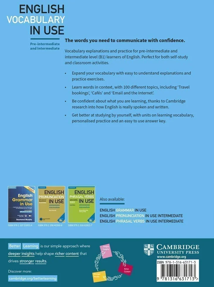 English Vocabulary in Use Pre-intermediate and Intermediate Book with Answers: Vocabulary Reference and Practice
