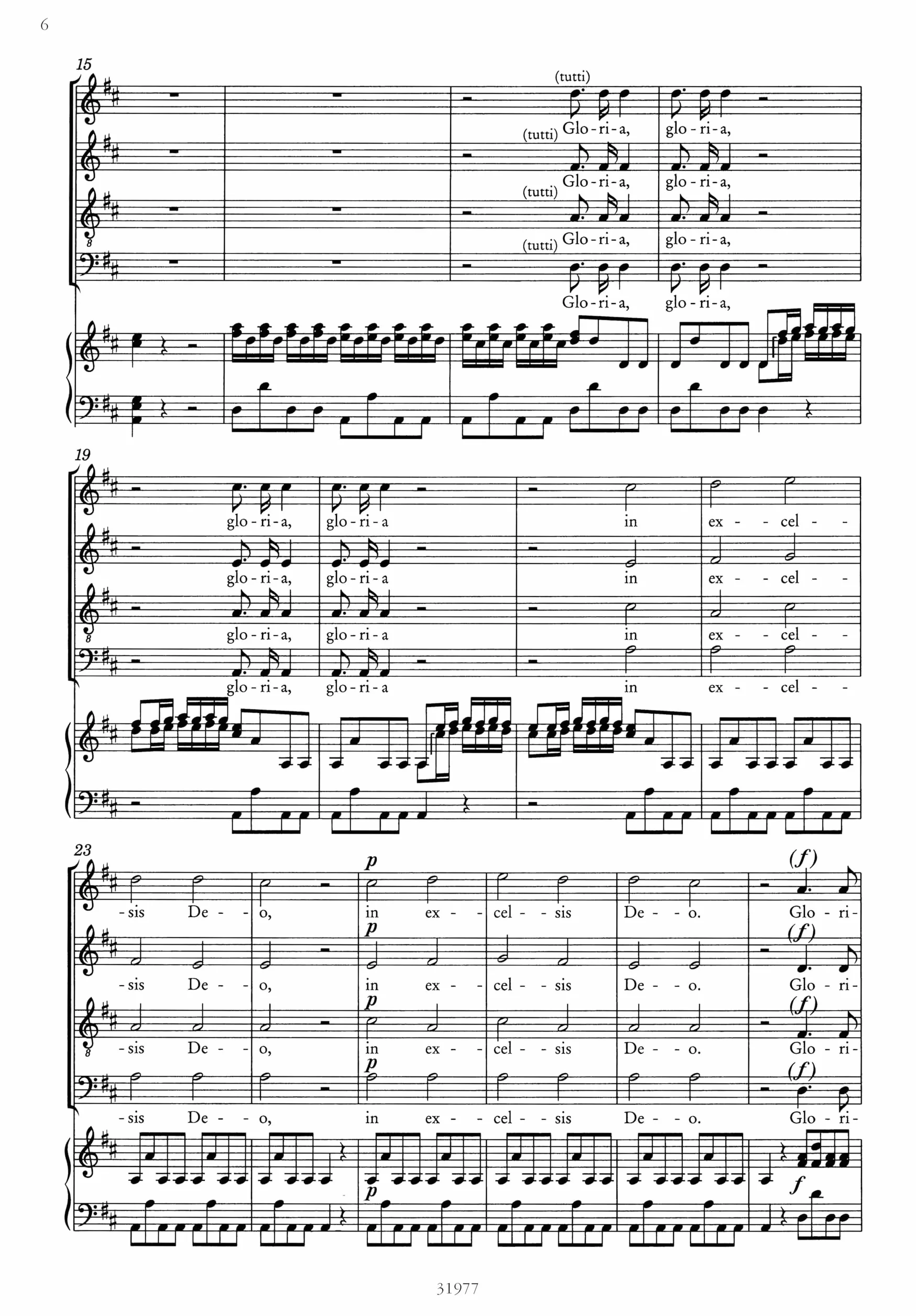 Gloria d-dur rv 589/ gloria in d major rv 589 chant: für Soli, Chor und Orchester / Klavierauszug