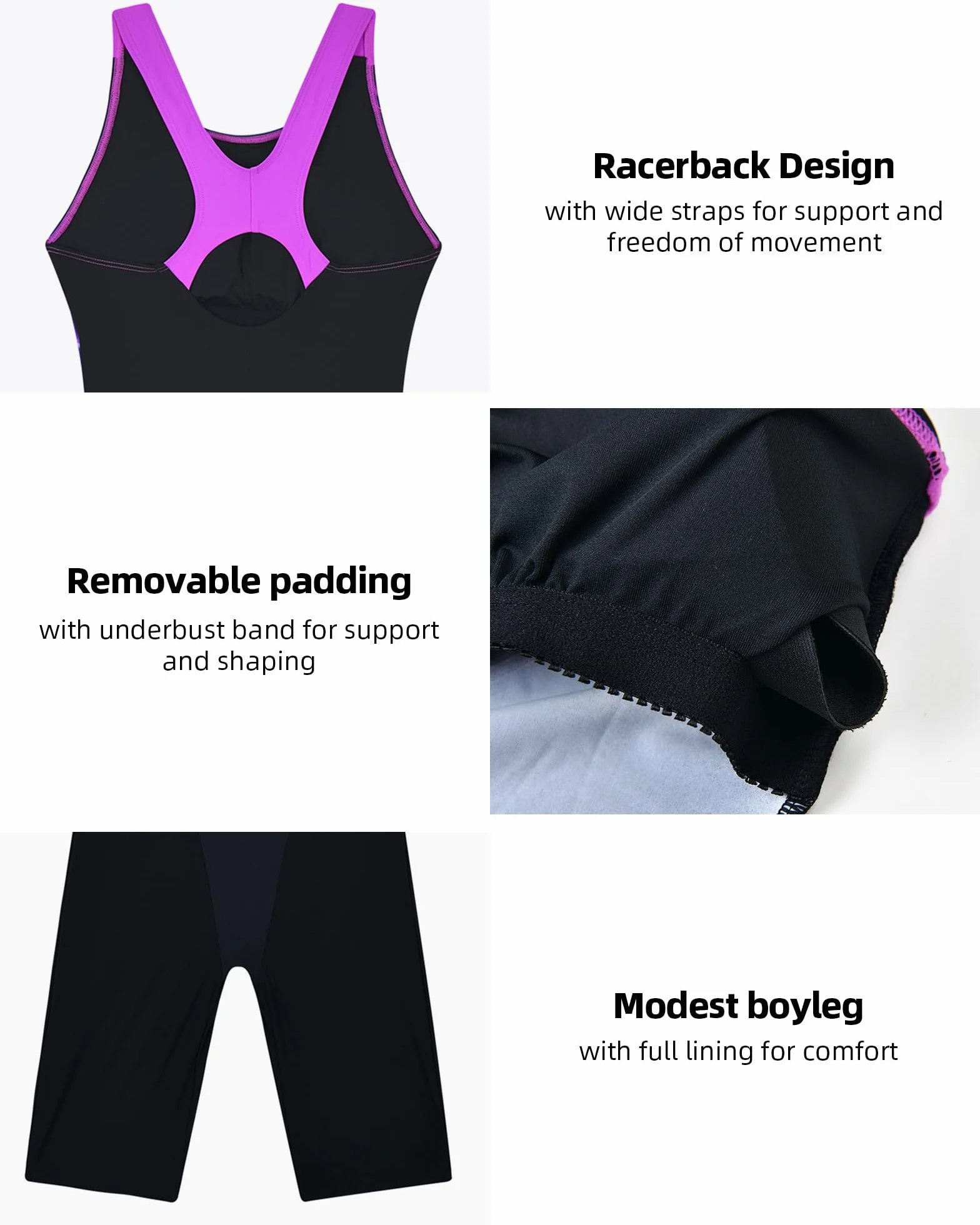 Damski sportowy kostium kąpielowy z nogawkami, jednoczęściowy, wyszczuplający brzuch, moda kąpielowa z miseczkami, modelujący figurę