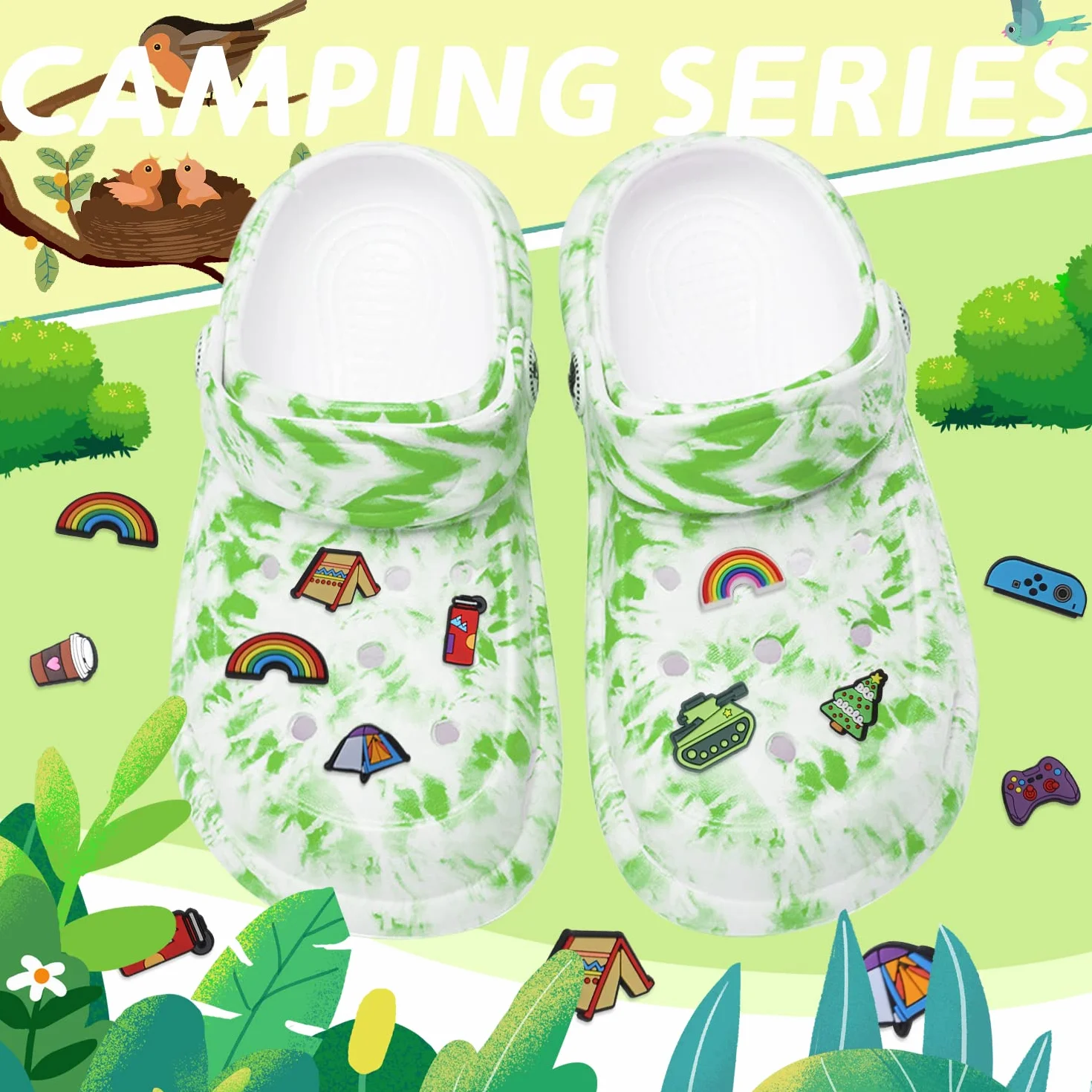 wisiorki do butów kreskówka PVC buty uroki odkryty Camping Mountain Charms dla butów Bracelet Nadgarstek, universale, PVC, FLASE