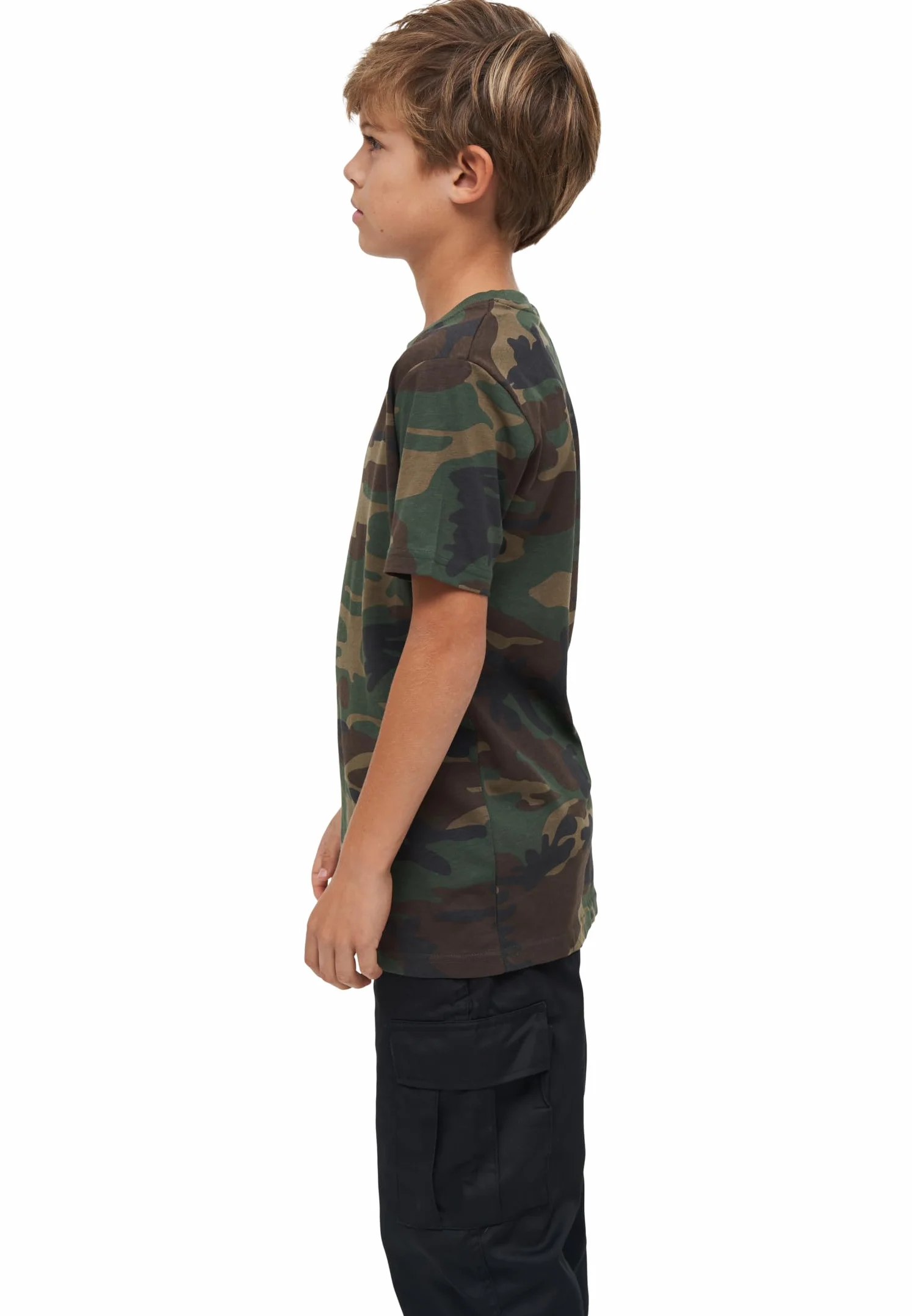 Brandit Army T-Shirt dzieci?cy Army Bundeswehry Shirt Kids BW PODKO?CIE Uni & CAMO, Woodland, 170-176