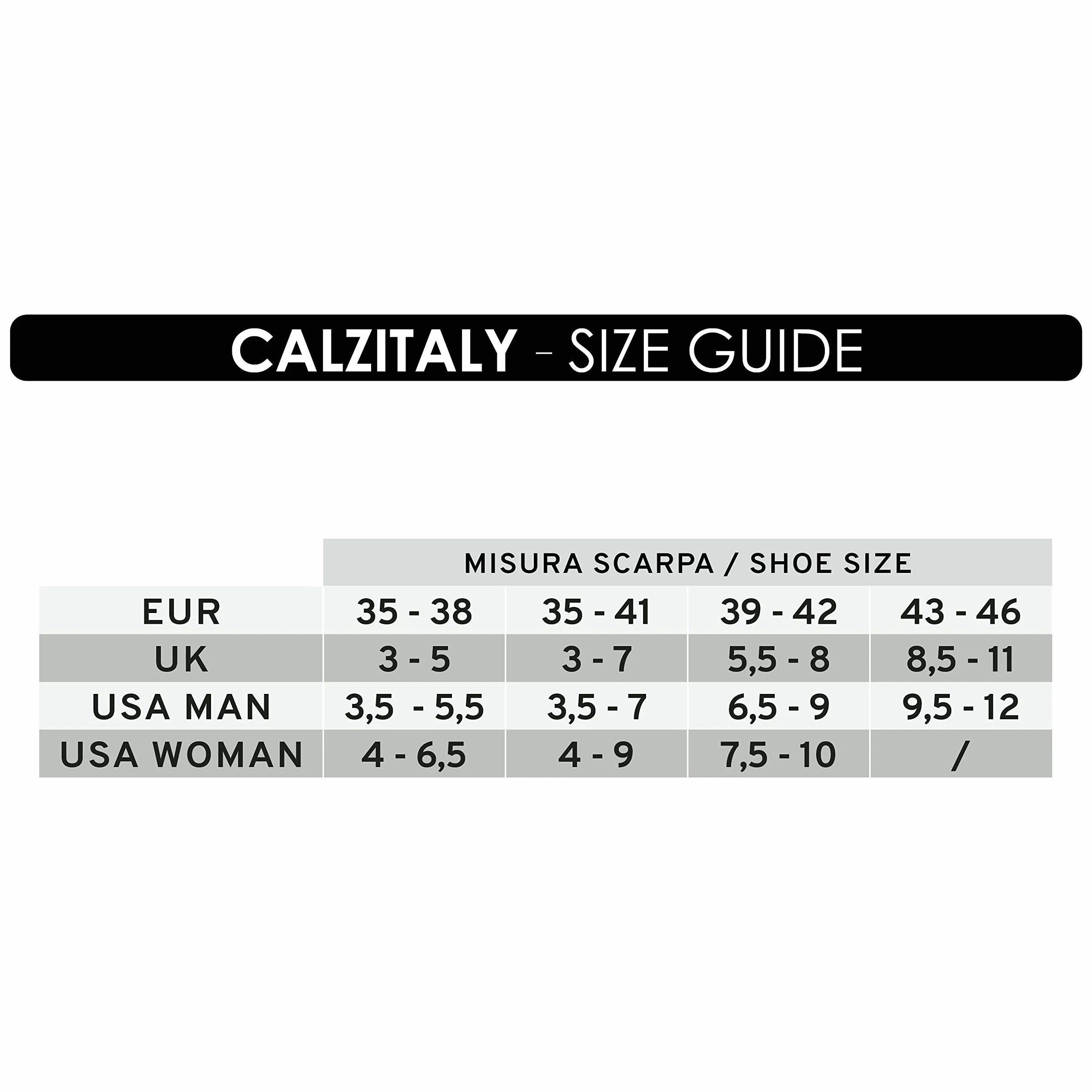 CALZITALY PACK 2/4 pary skarpet z wełny merynosów, skarpety termiczne, wyściełane krótkie skarpetki, skarpety zimowe z wkładką, wyprodukowane we Włoszech (8,5-11, 4 pary, czarne), 4 pary - czarny,