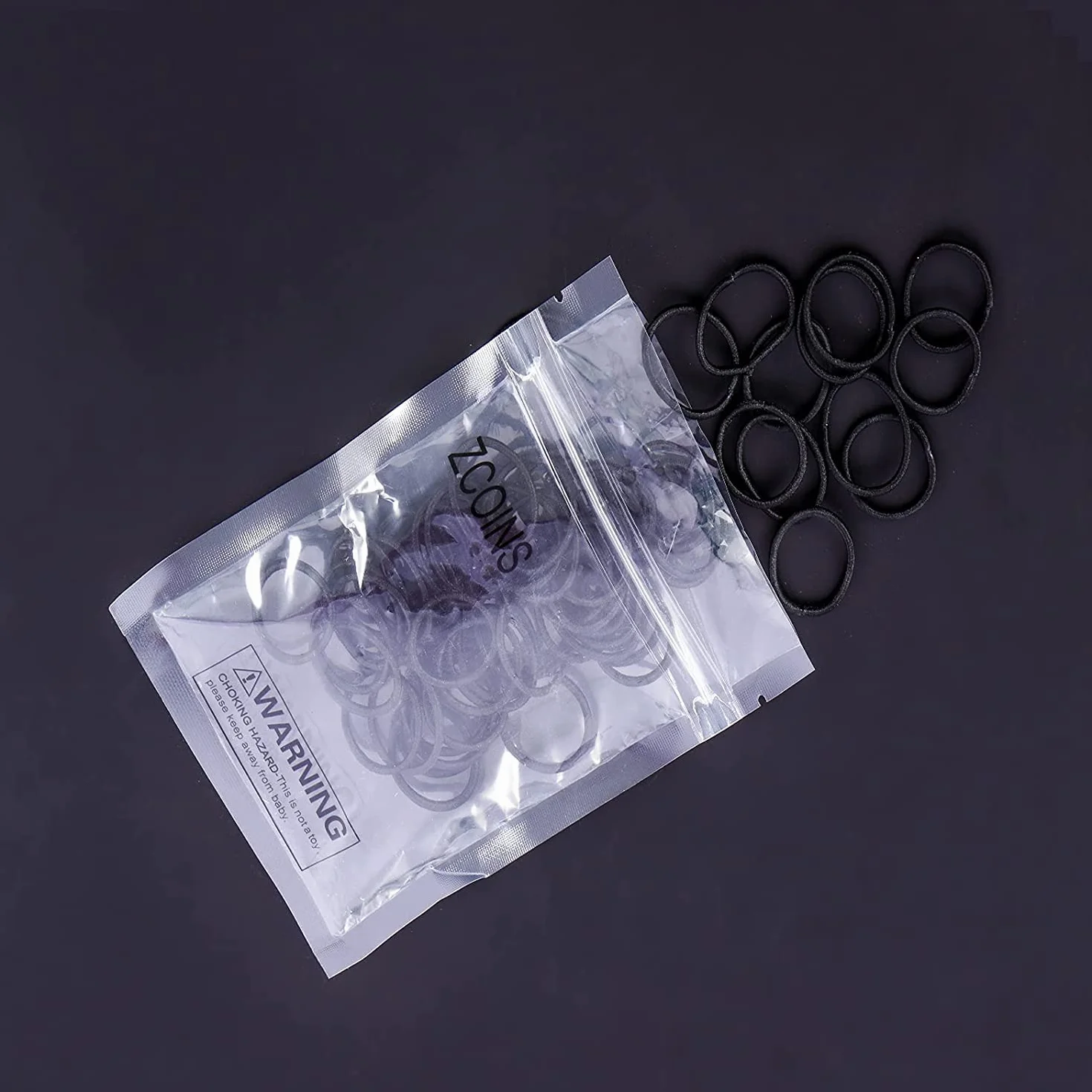 100 szt Czarny Mini Małe Gumki do włosów, Cienkie elastyczne opaski do włosów dla cienkich pasemek, warkoczy i fryzur dziecięcych, Niewidoczne gumki do włosów dla dziewczynek i małych dzieci