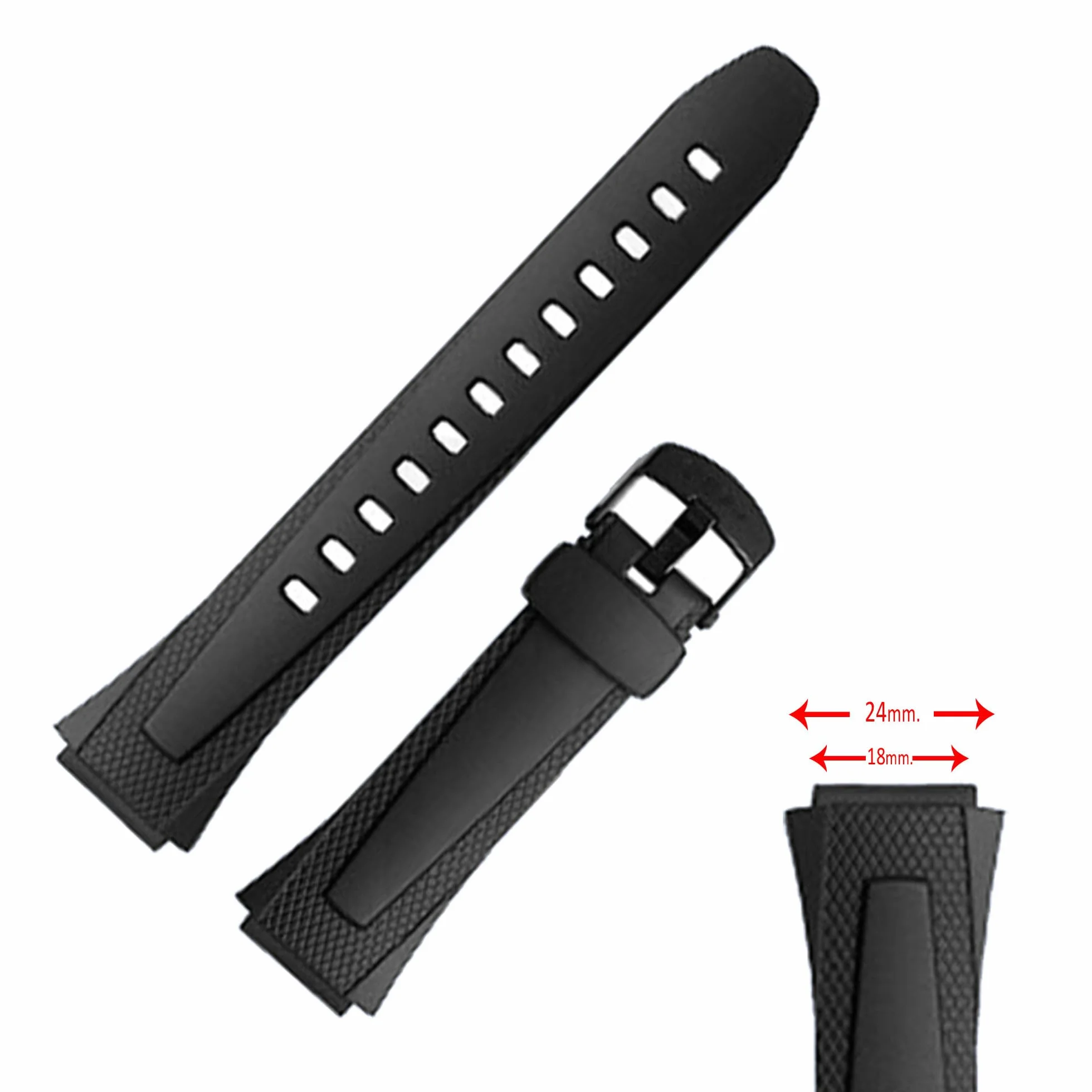 Pasek do zegarów kompatybilny z Casio W-752 - W-755 -W-753 Ref W752-10179406
