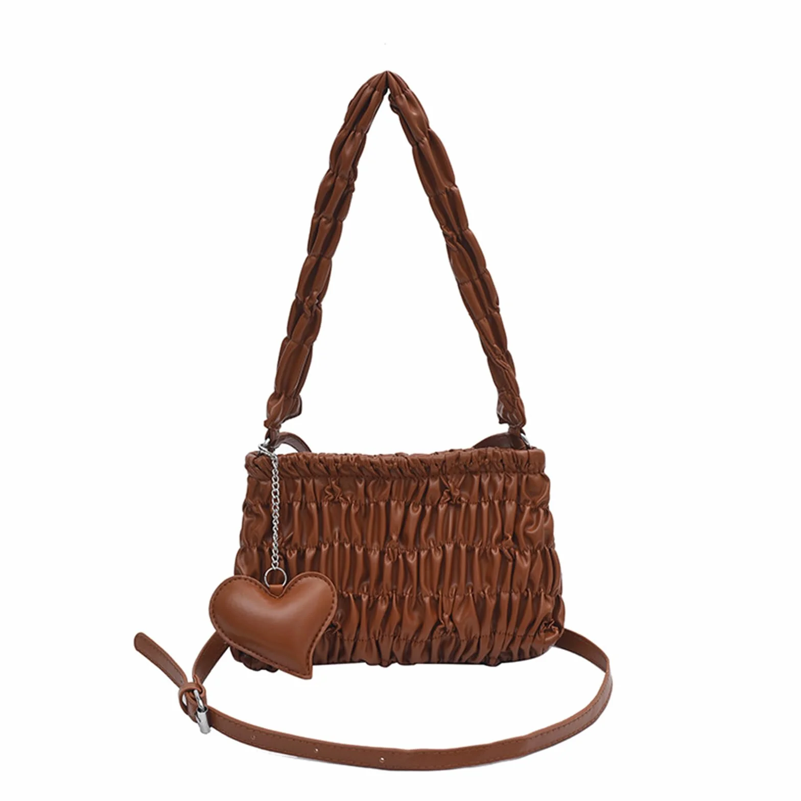 CORIOS Damska plisowana torebka PU skórzana torba na ramię wodoodporna torba crossbody, miękka torba z górnym uchwytem, średnia torba na ramię, retro, elegancka torba hobo, praca, podróż, biuro, torba