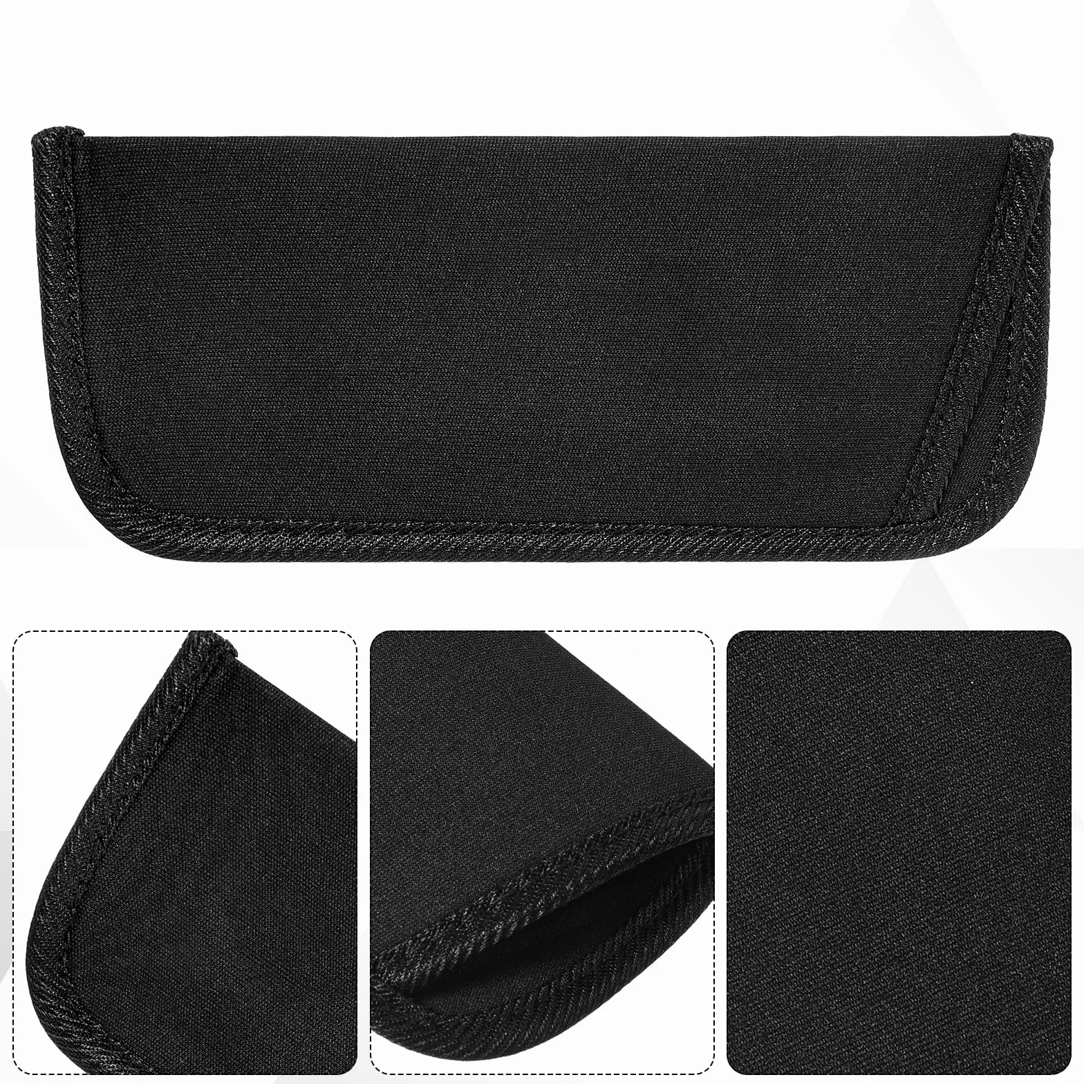 4 sztuki miękkiego etui na okulary, Slip In Eyeglasses Cases, etui na okulary przeciwsłoneczne, etui na okulary, czarny organizer na okulary, etui na okulary do czytania, materiałowy woreczek na