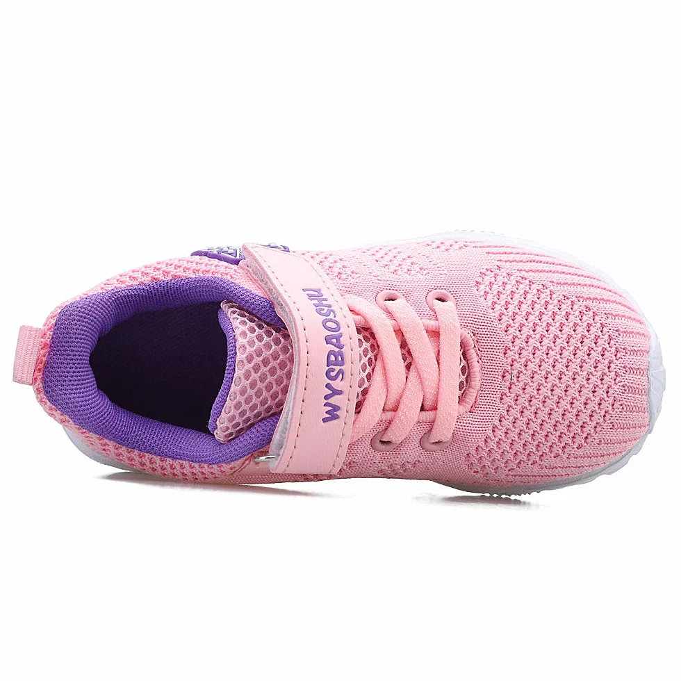 Dziecięce buty sportowe dla dziewczynek, buty sportowe dla małych dzieci, do pierwszych wędrówek, oddychające, lekkie buty rekreacyjne, różowy - różowy - 26 EU